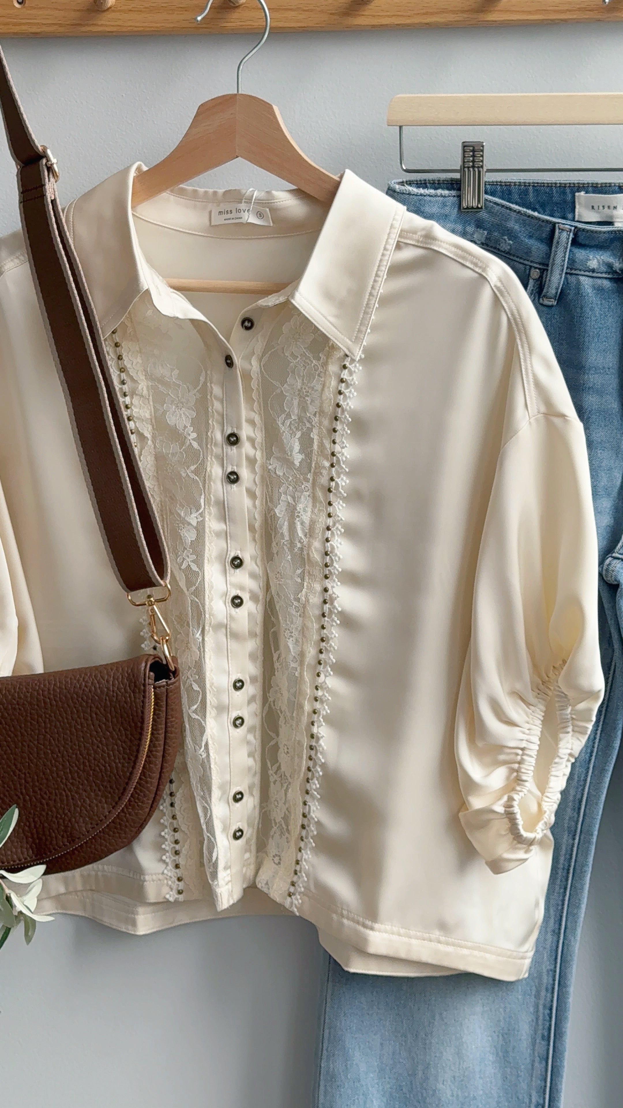 Delicate Grace Blouse - ECRU - willows clothing BLOUSE
