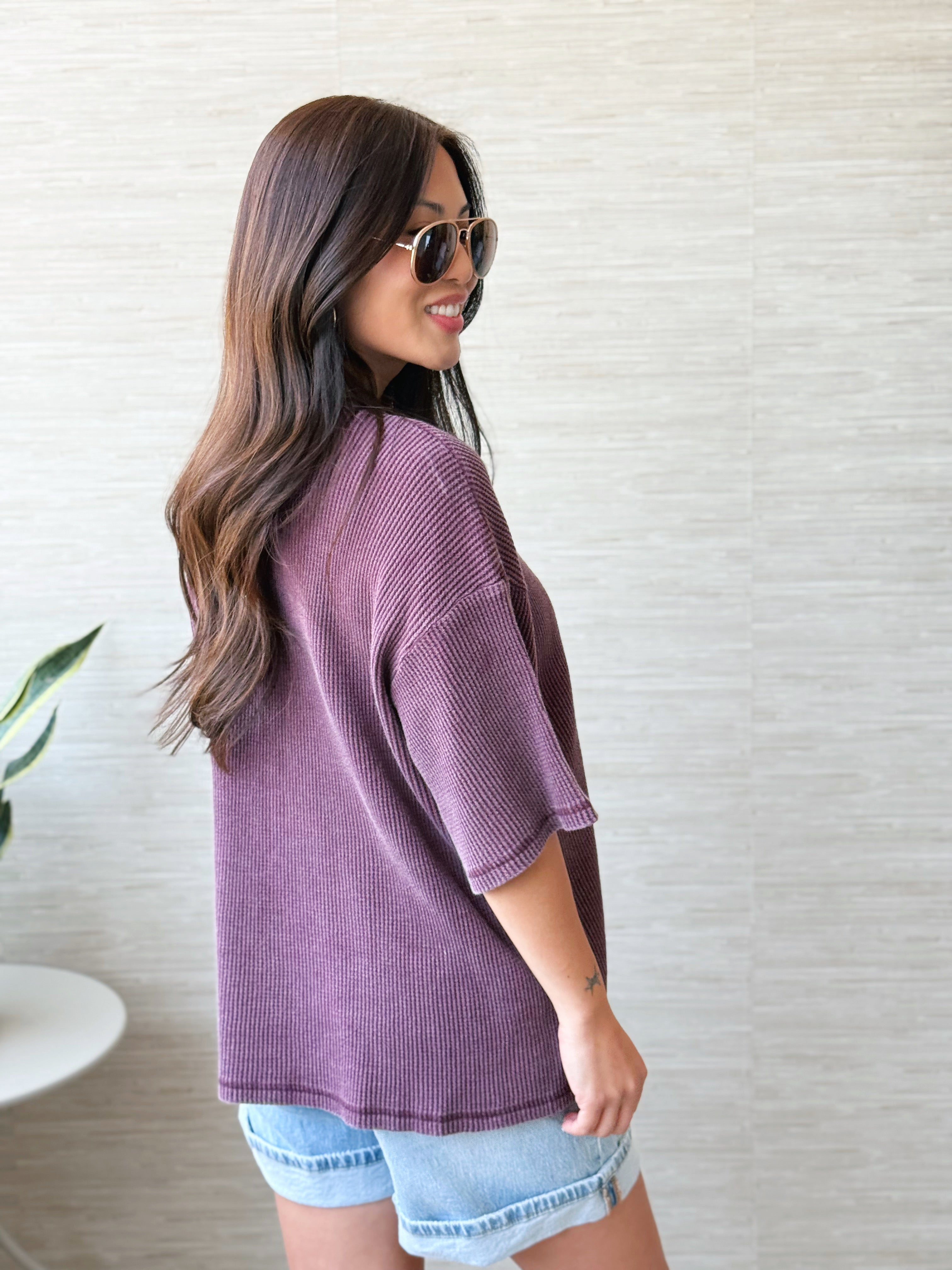 Della Tee - DARK CHERRY - willows clothing S/S SHIRT