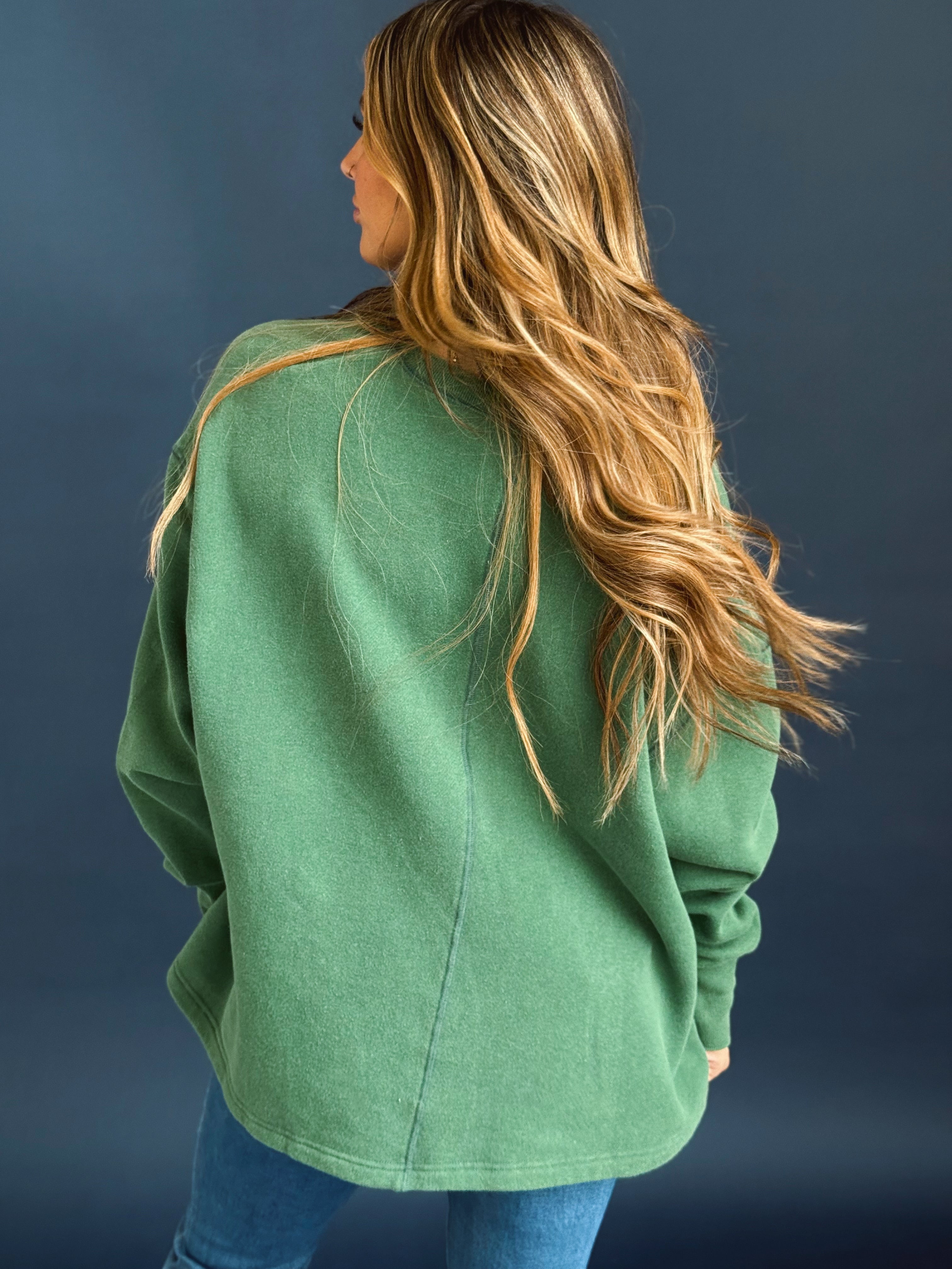 Donovan Sweatshirt - DARK GREEN - willows clothing SWEATSHIRT