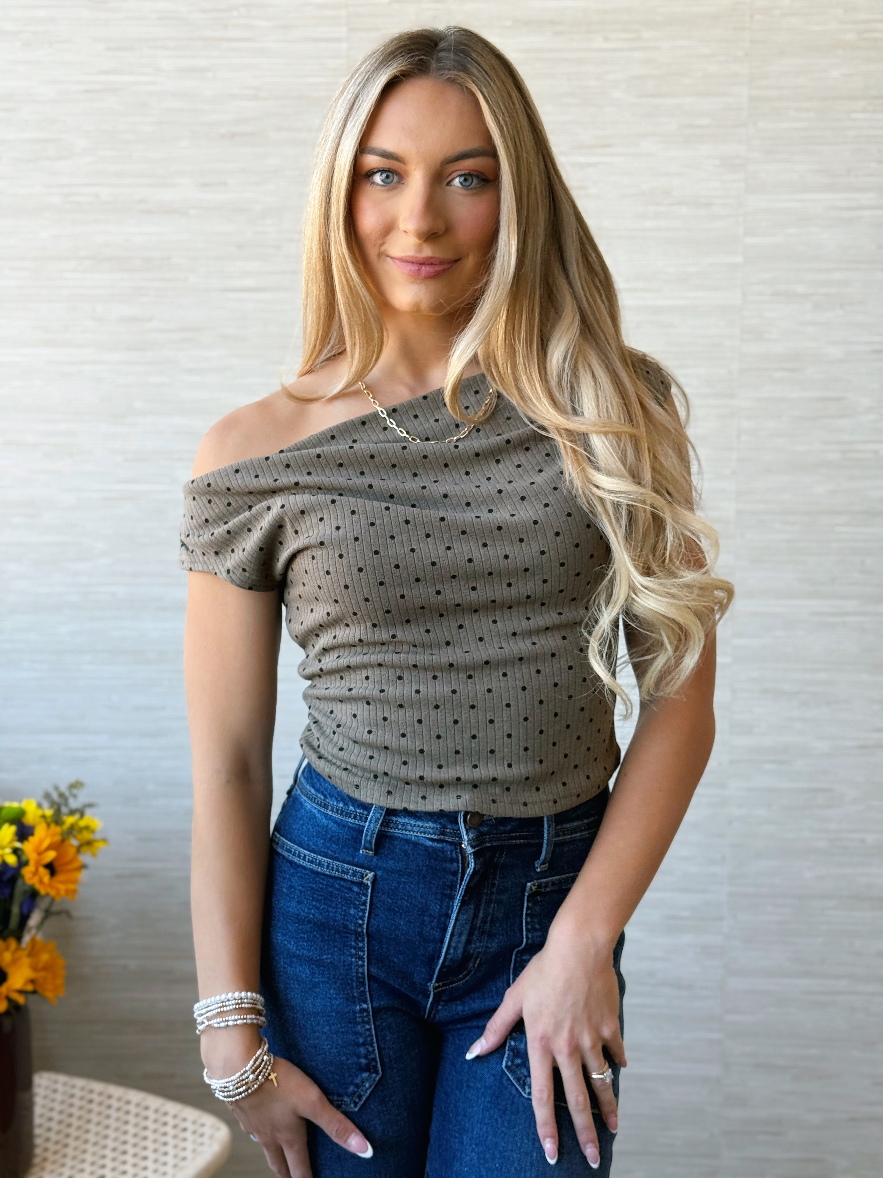 Dottie Top - MOCHA - willows clothing BLOUSE