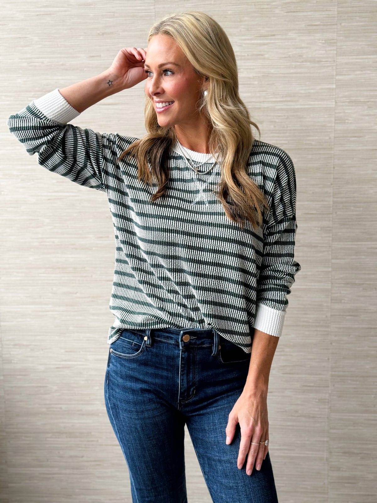 Earth, Wind & Fire Top - HUNTER GREEN - willows clothing L/S SHIRT