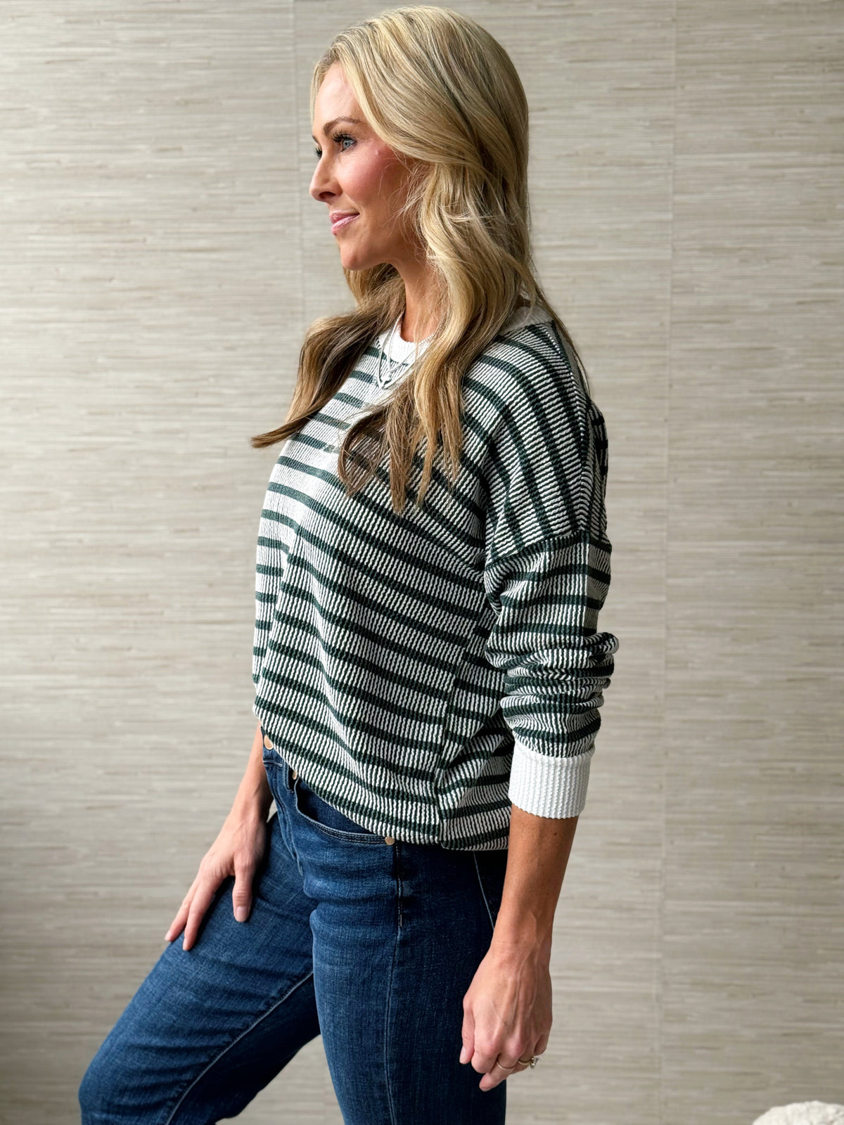 Earth, Wind & Fire Top - HUNTER GREEN - willows clothing L/S SHIRT