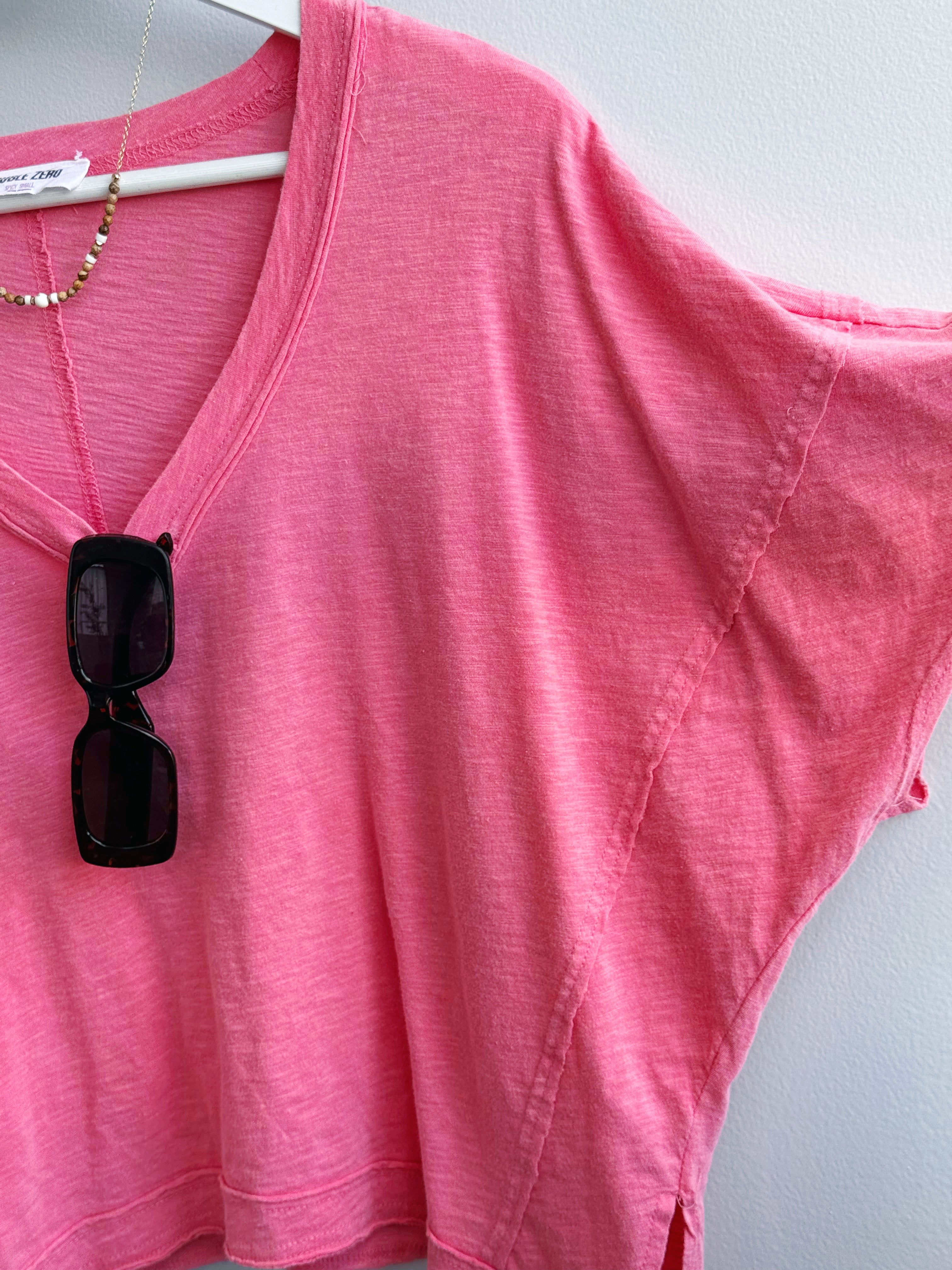 Easy Days Tee - TAFFY PINK - willows clothing S/S SHIRT