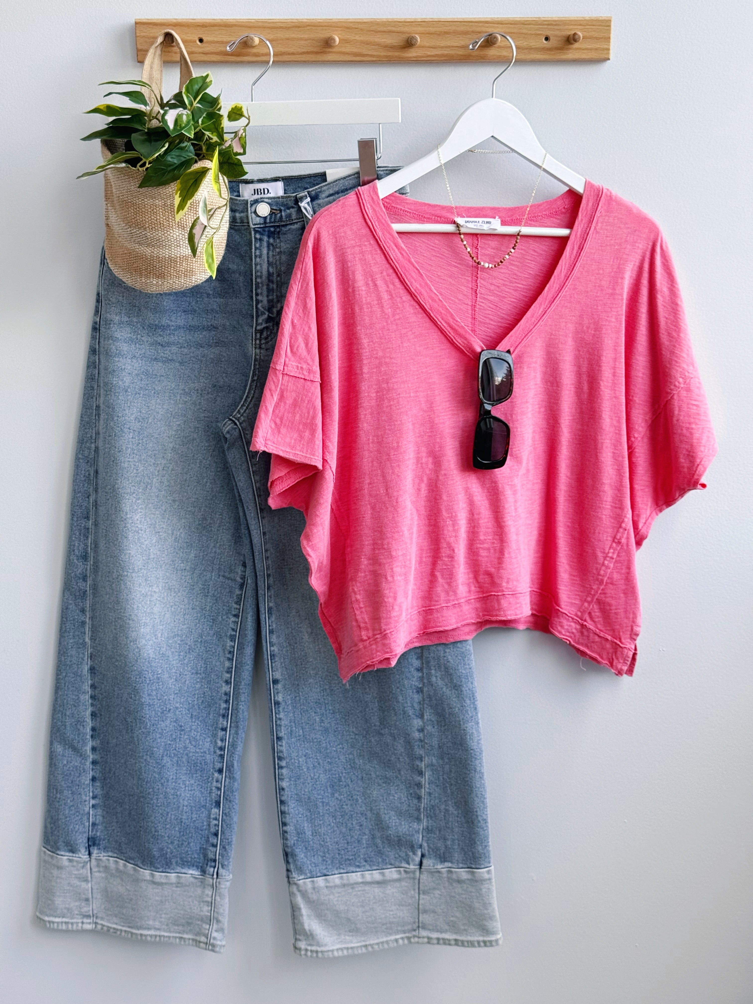Easy Days Tee - TAFFY PINK - willows clothing S/S SHIRT