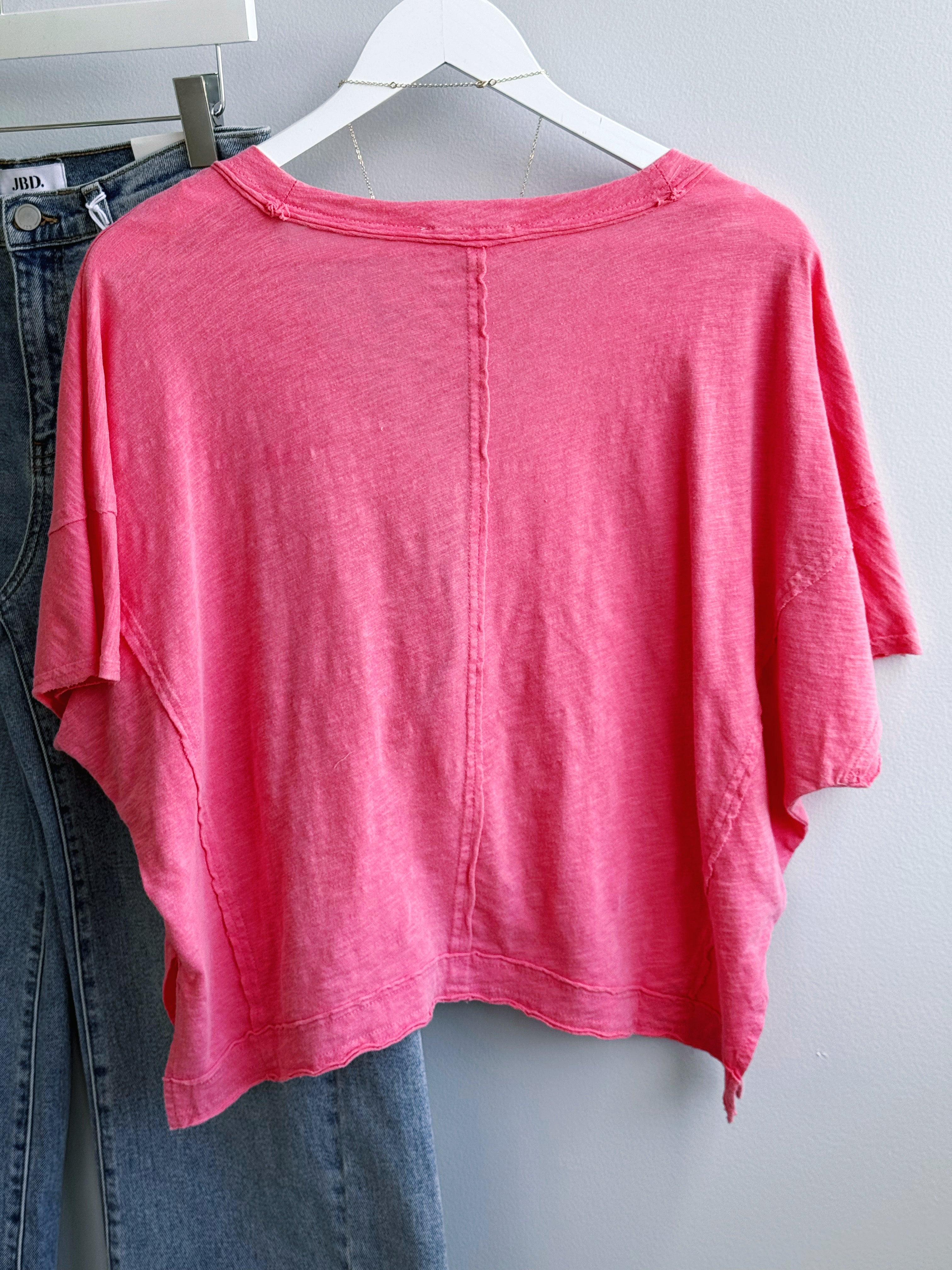 Easy Days Tee - TAFFY PINK - willows clothing S/S SHIRT