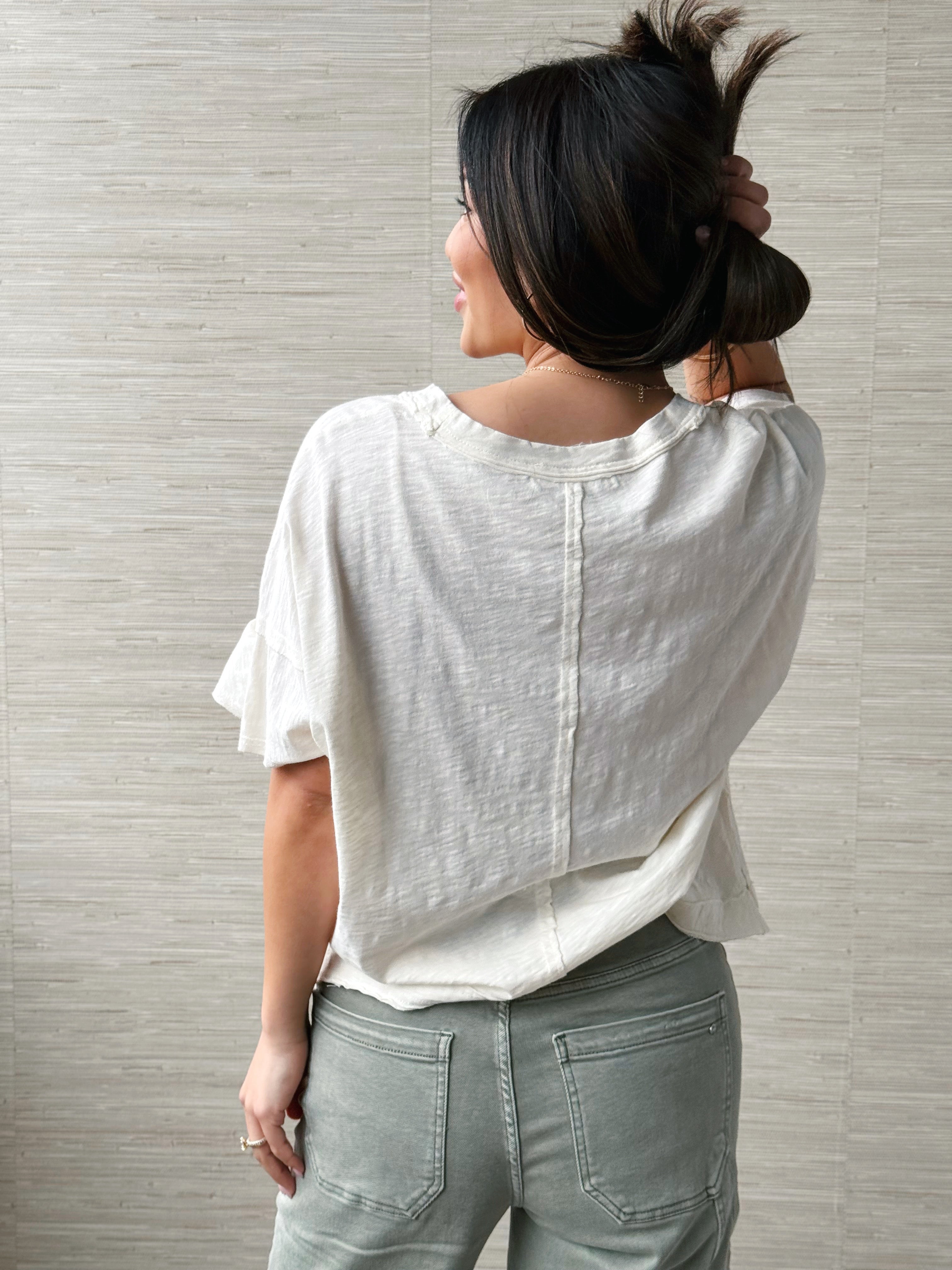 Easy Days Tee - WHIP CREAM - willows clothing S/S SHIRT
