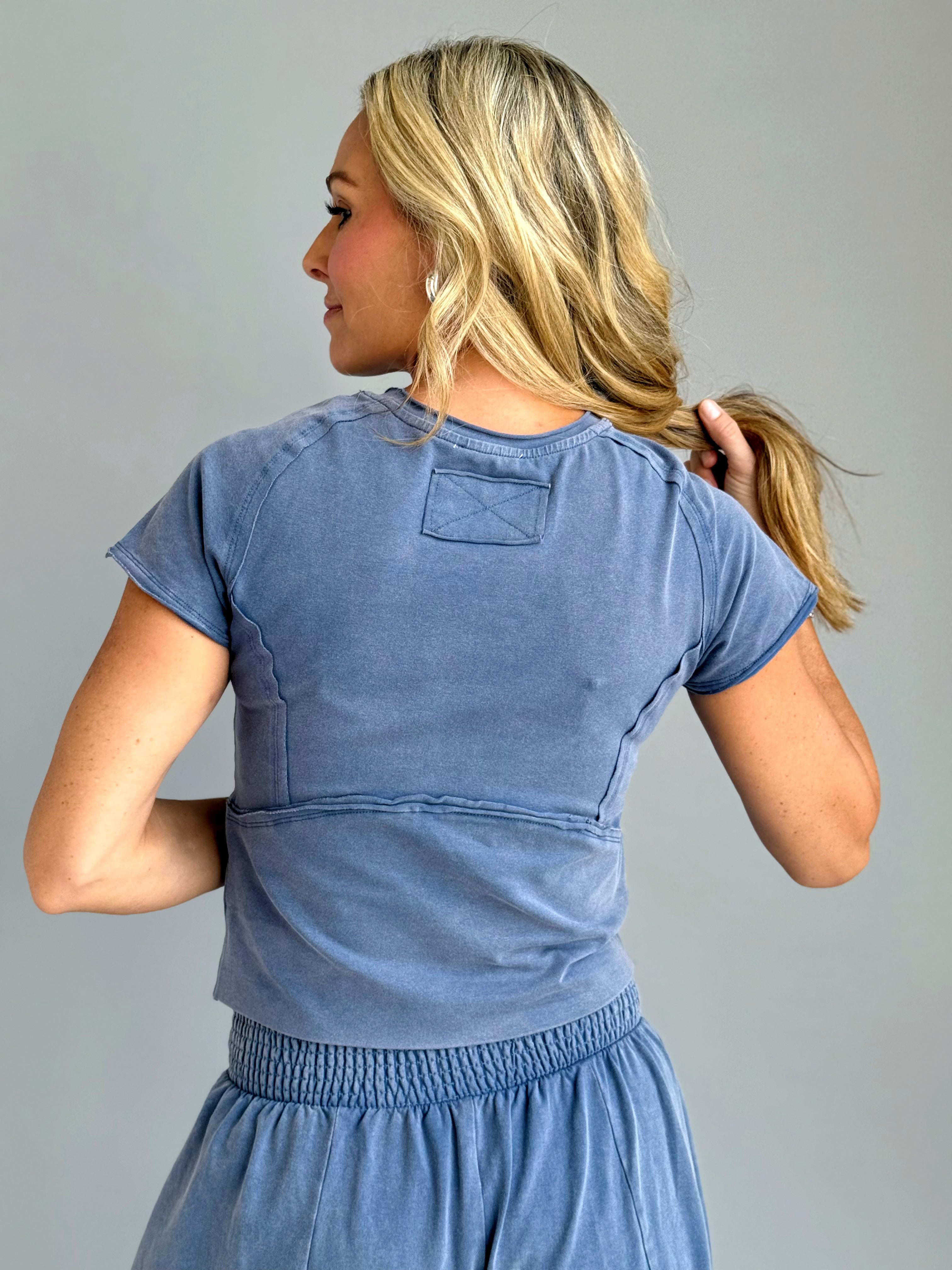 Eleni Tee - DENIM - willows clothing S/S SHIRT