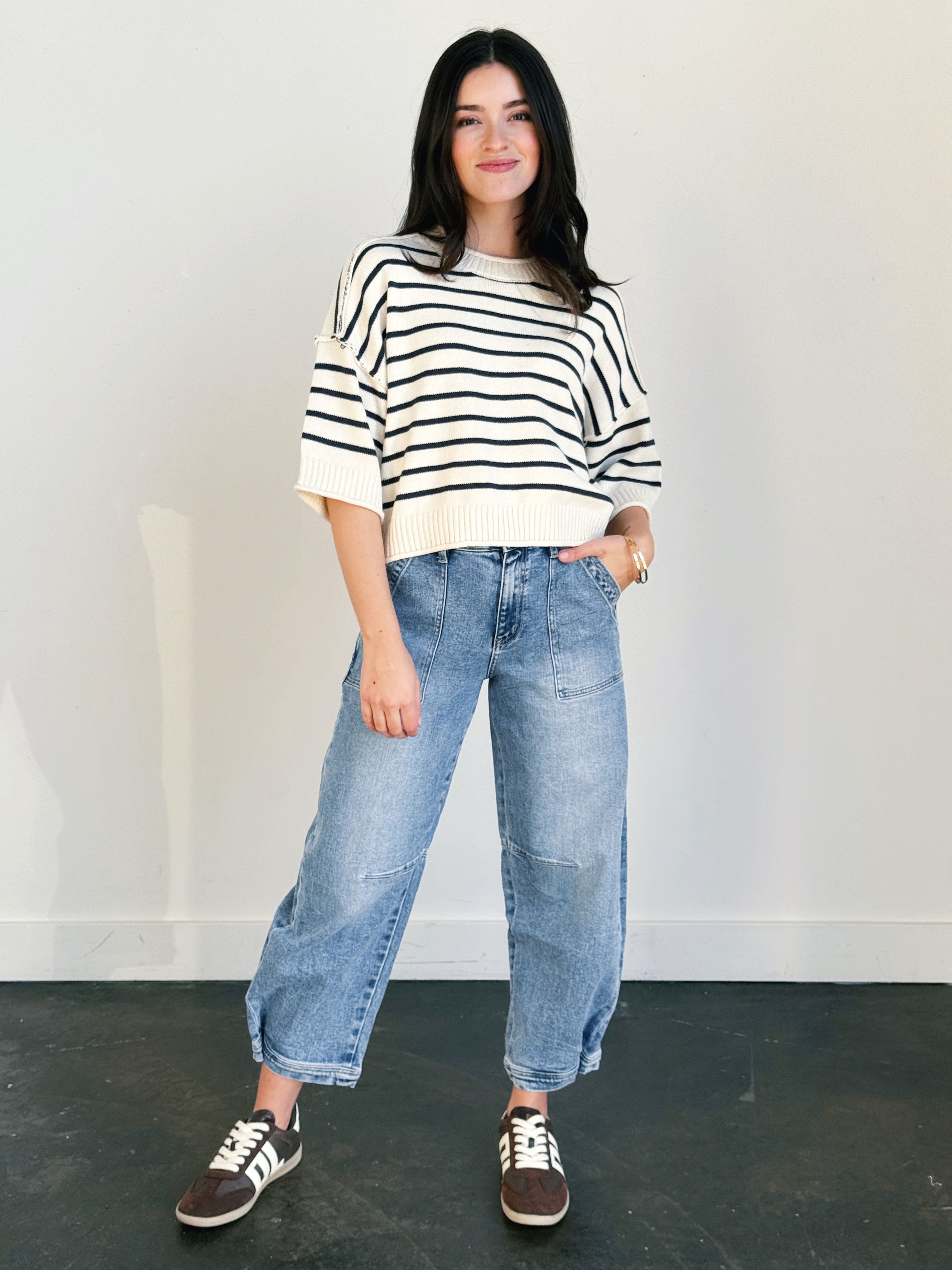 Emilia Sweater - NAVY - willows clothing SWEATER