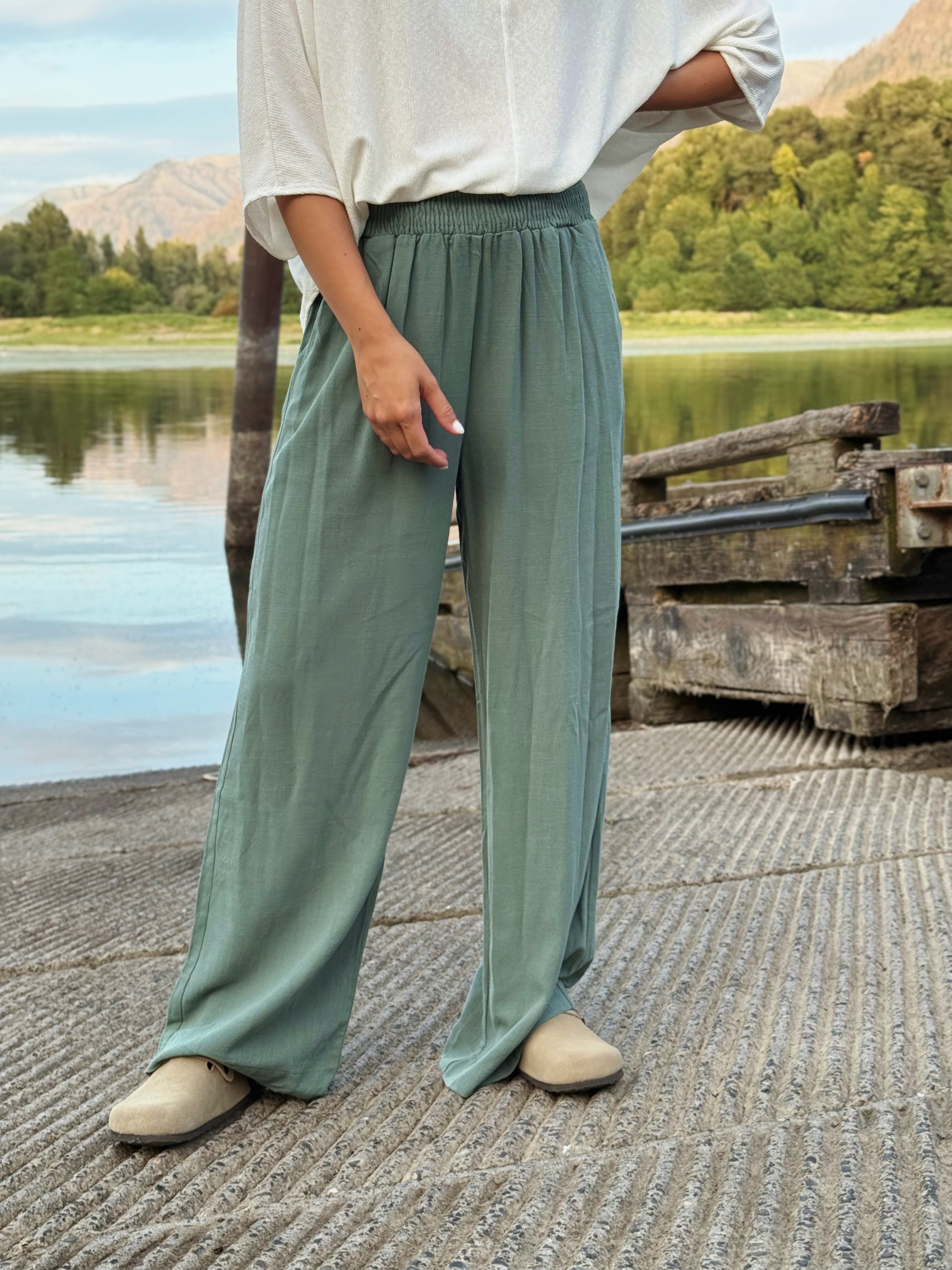 Evergreen Pants - BALSAM GREEN - willows clothing PANTS