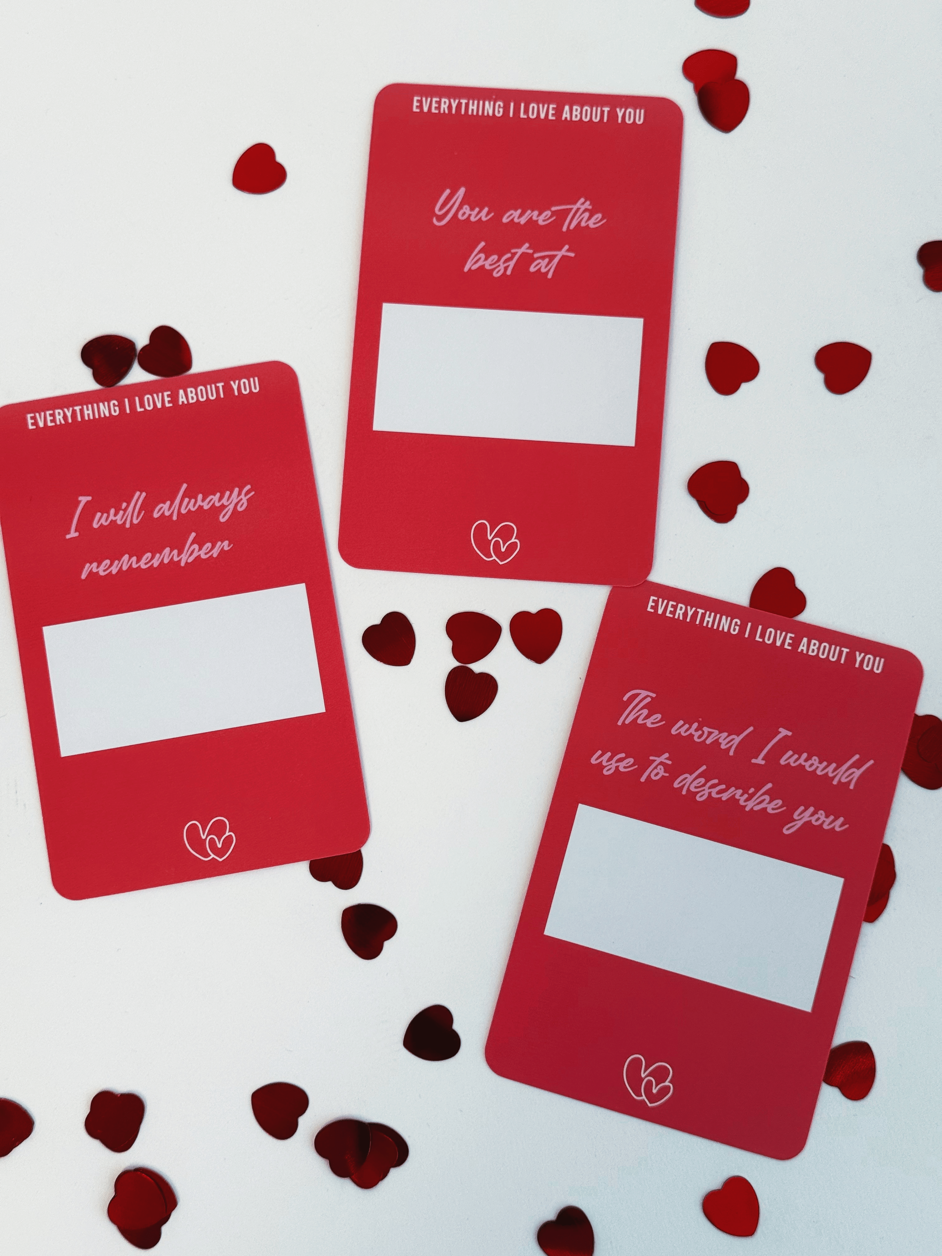 Everything I Love About You DIY Scratch Cards - willows clothing Holiday