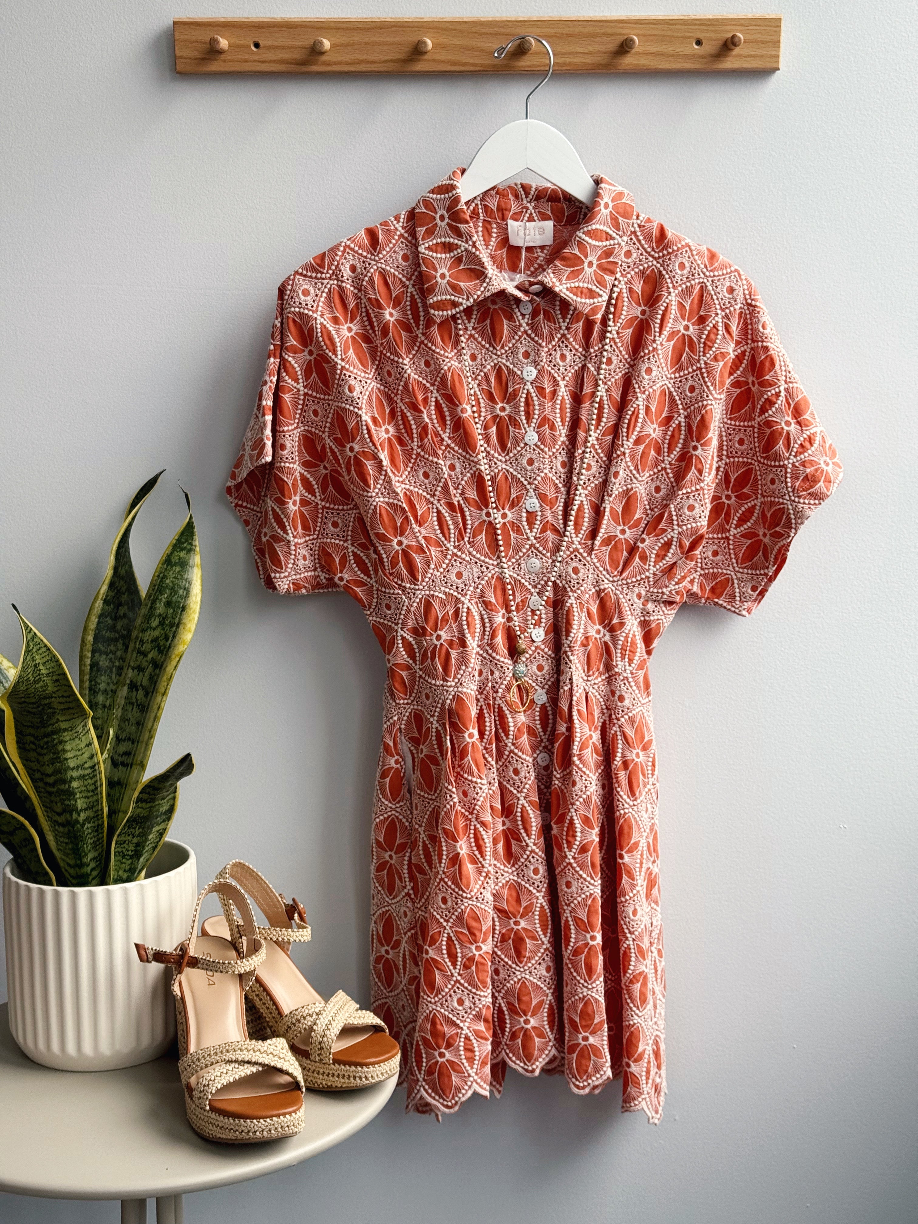 Ezrela Dress - CLAY - willows clothing SHORT DRESS