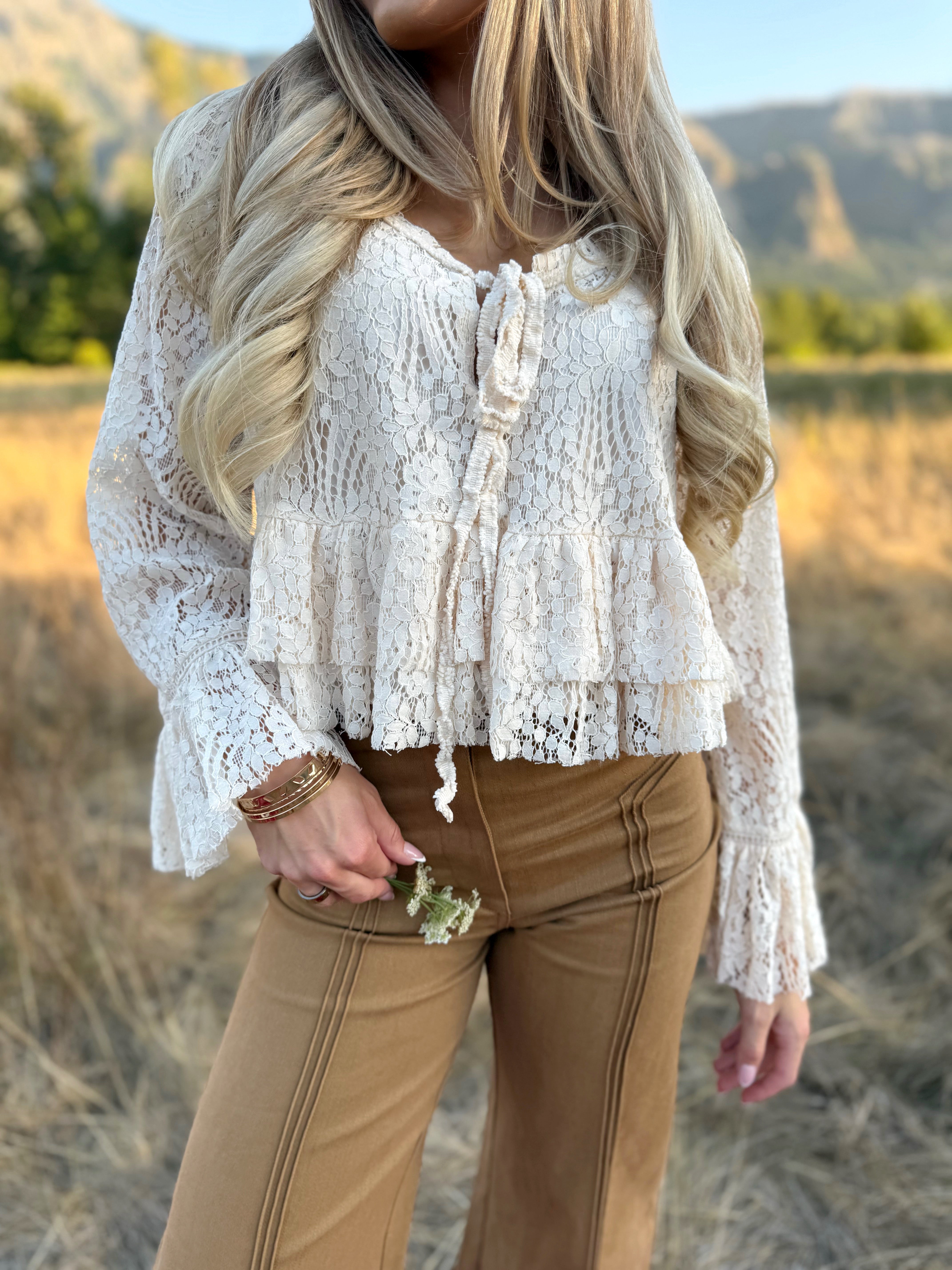 Fair Maiden, Beloved To Thee Blouse - CREAM - willows clothing BLOUSE