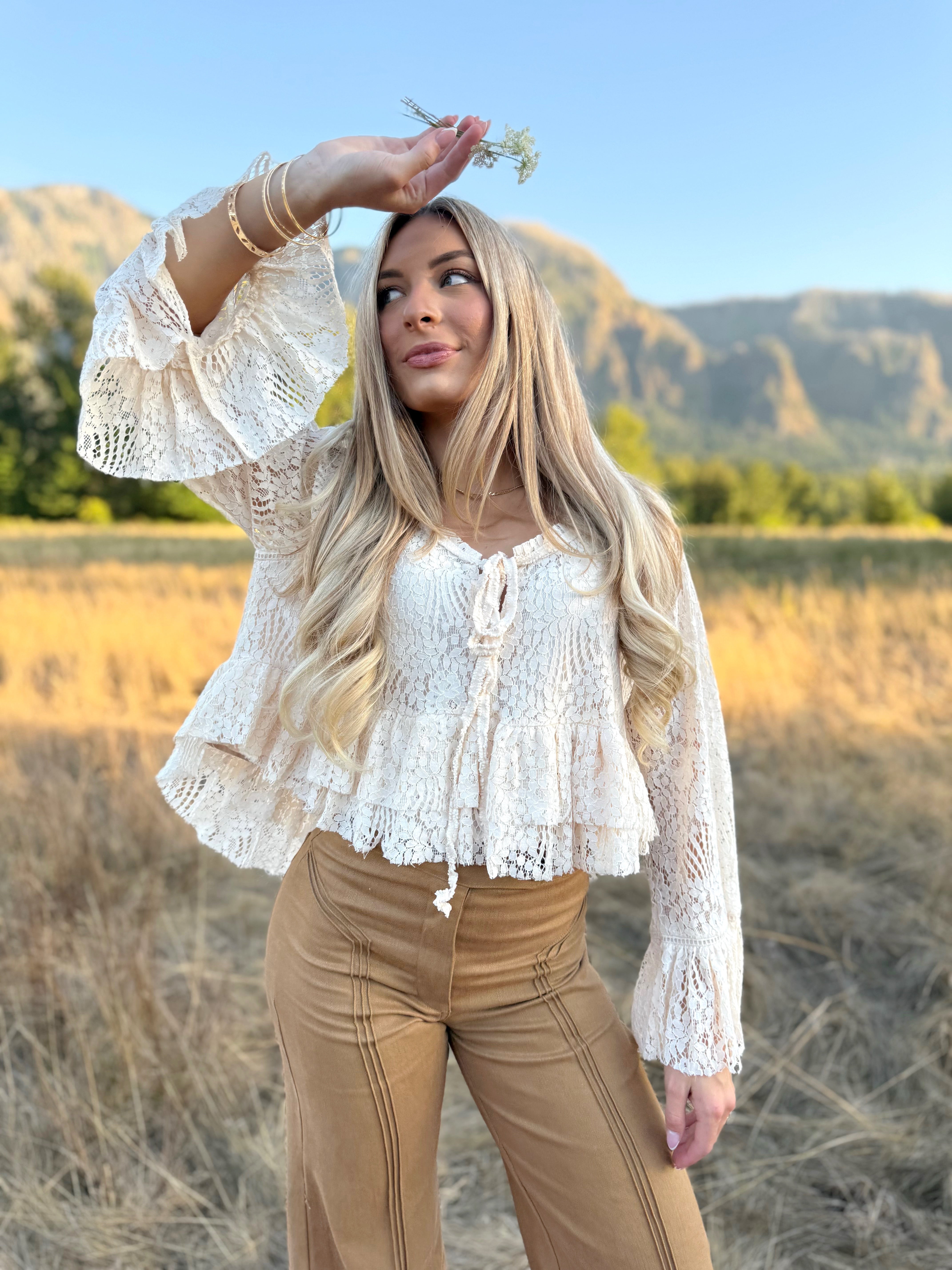 Fair Maiden, Beloved To Thee Blouse - CREAM - willows clothing BLOUSE