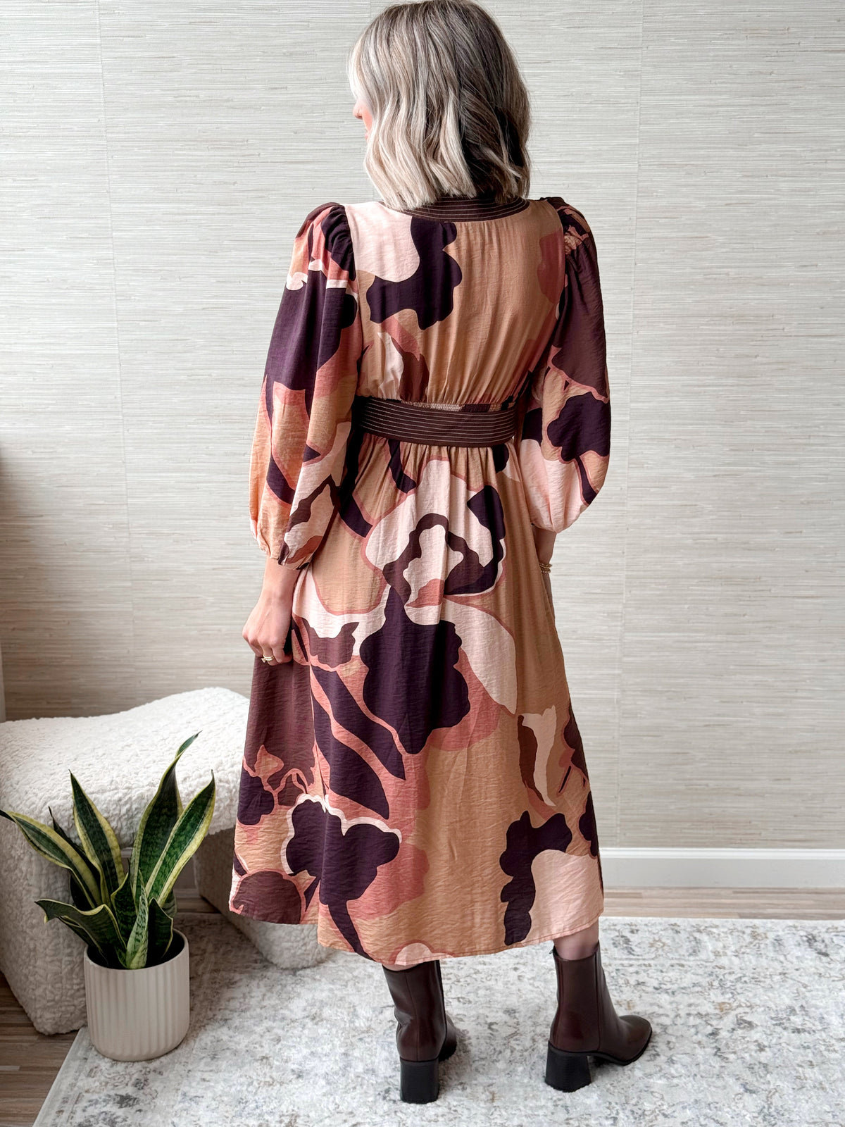 Fall Looks Good on You Dress - BROWN - willows clothing Long Dress