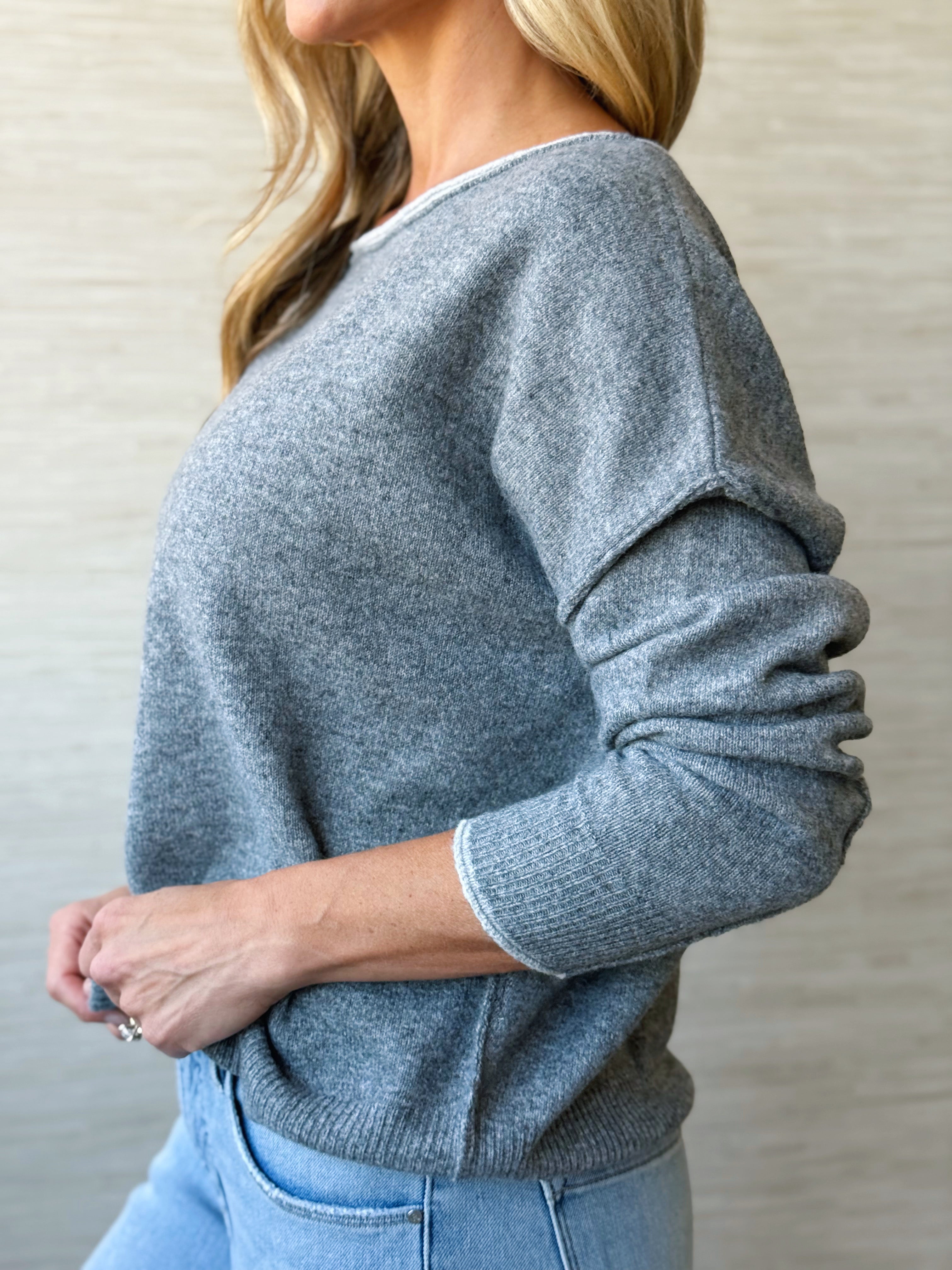 Fatima Sweater - DARK GREY - willows clothing SWEATER