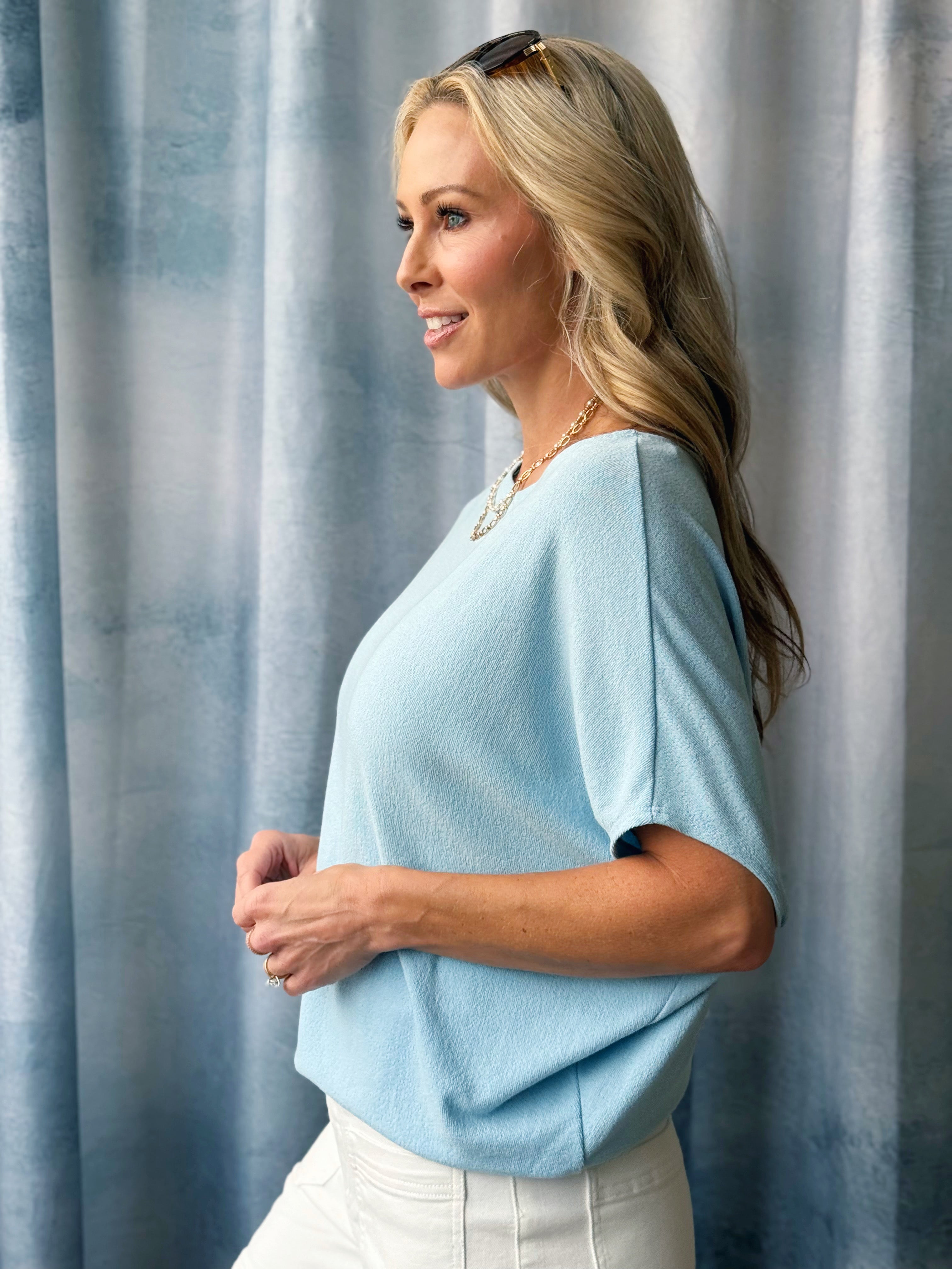 Favorite Comfy Tee - AIRY BLUE - willows clothing S/S SHIRT