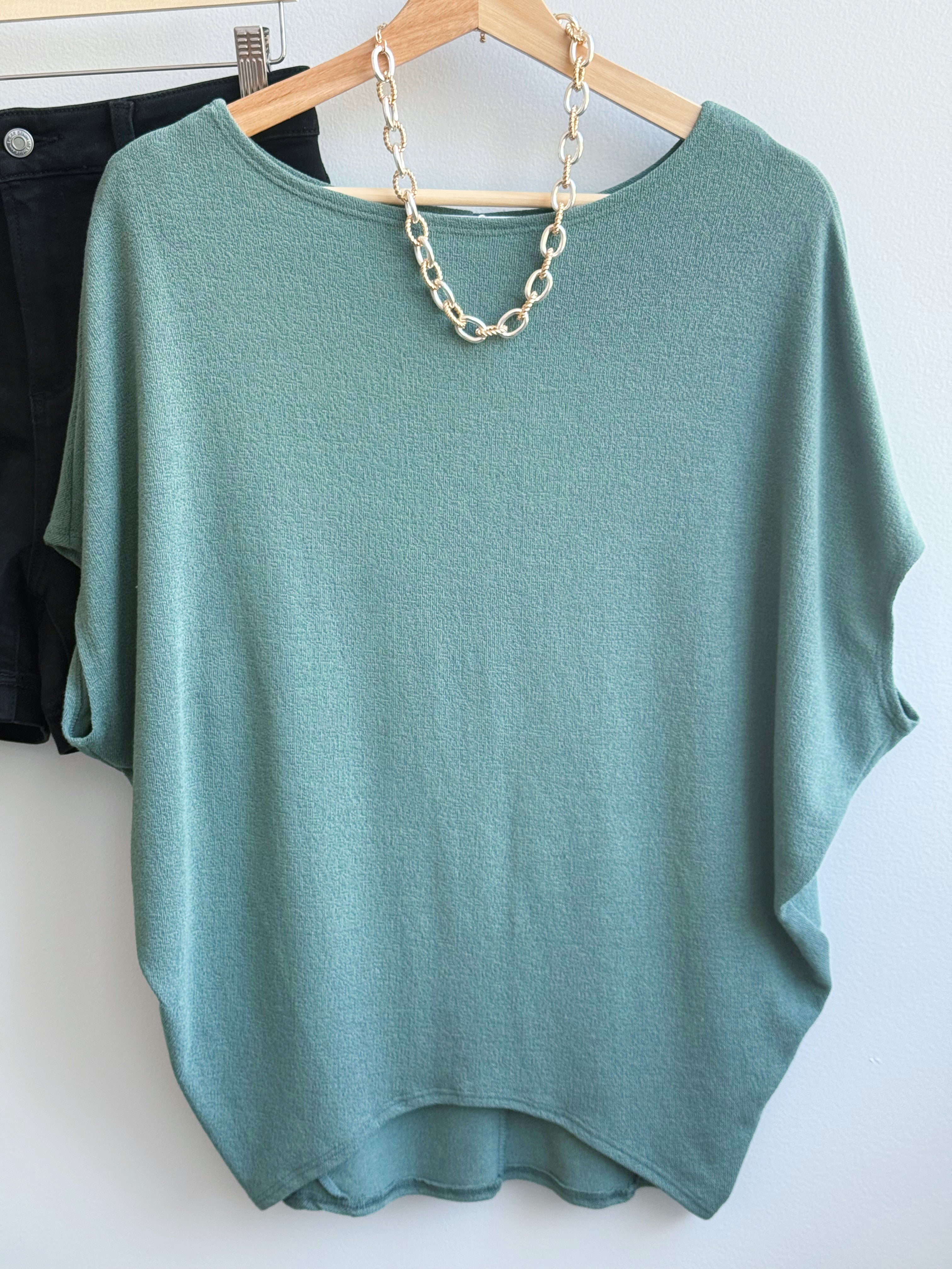 Favorite Comfy Tee - DARK SAGE - willows clothing S/S SHIRT