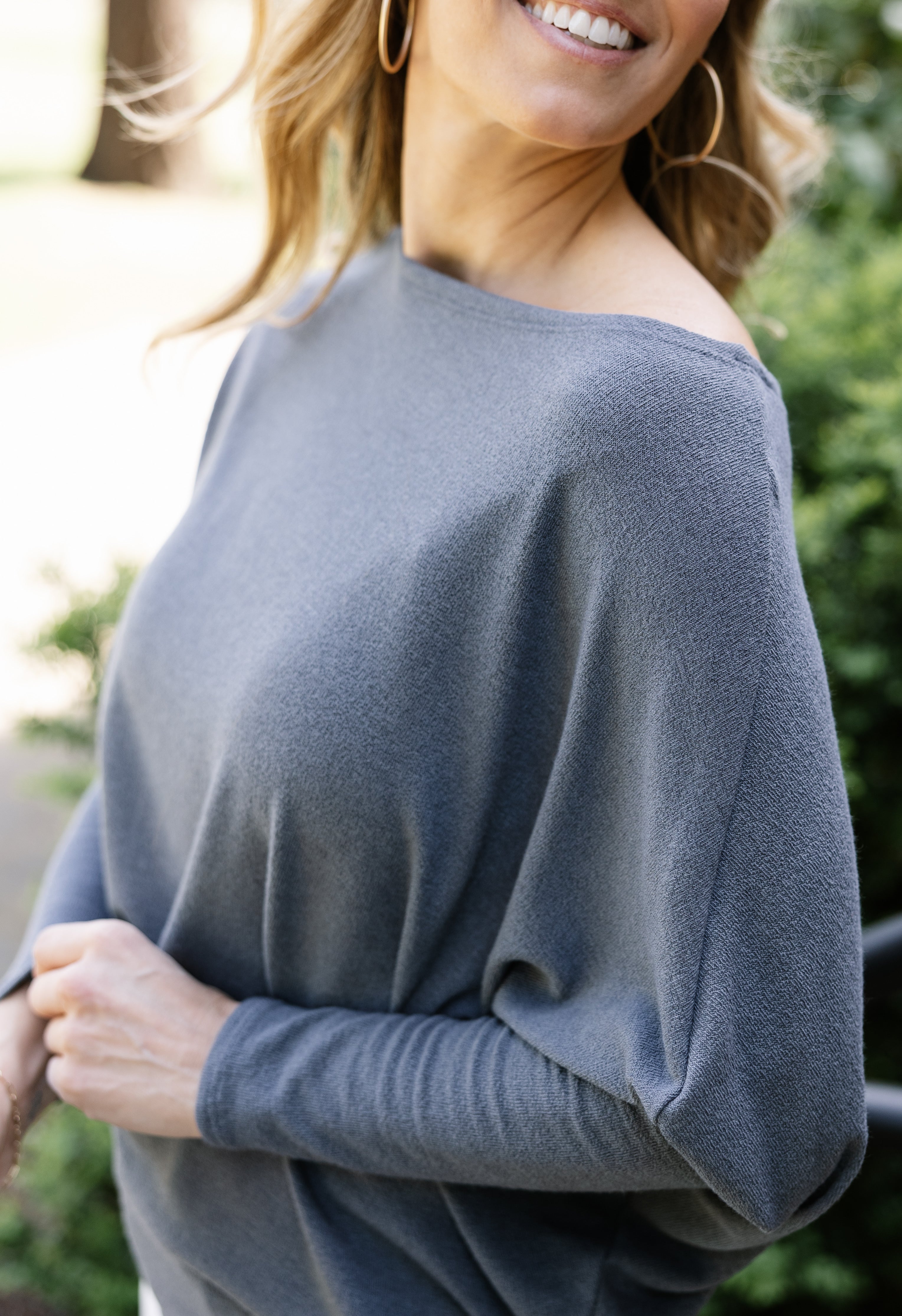 Favorite Comfy Tunic - ASH GREY - willows clothing L/S Shirt