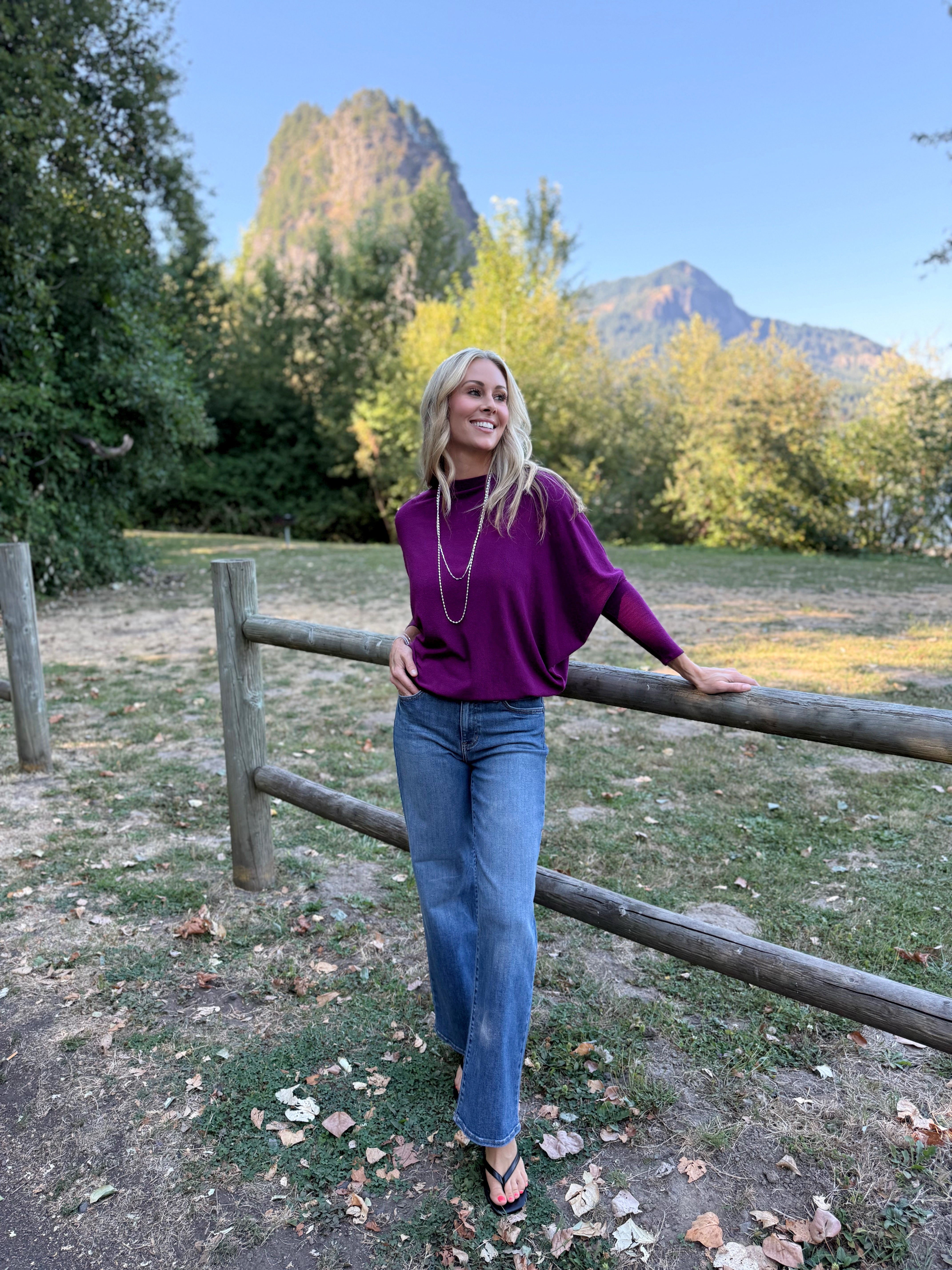 Favorite Comfy Tunic - DEEP RASPBERRY - willows clothing L/S SHIRT
