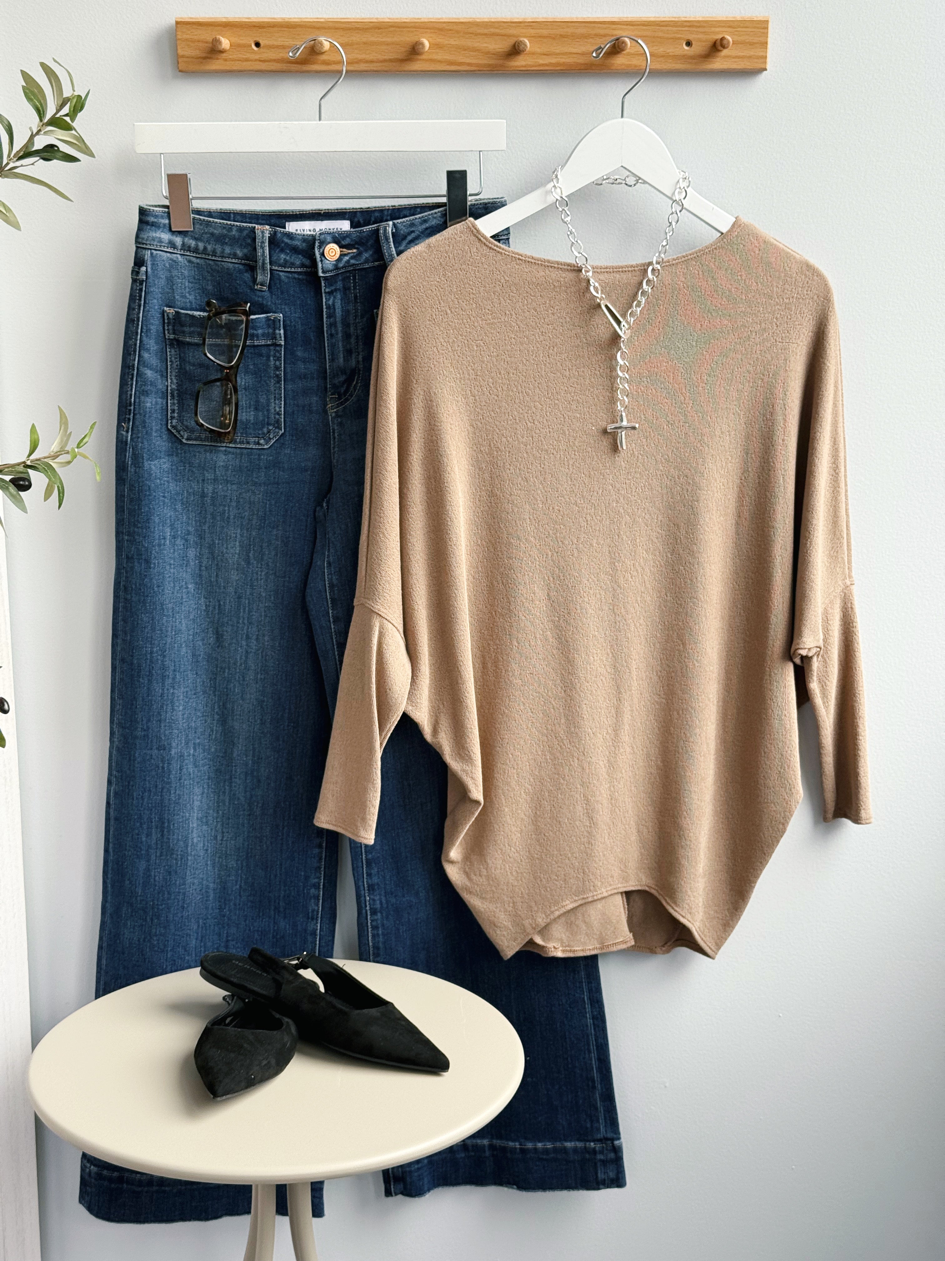 Favorite Comfy Tunic - DESERT TAUPE - willows clothing L/S Shirt