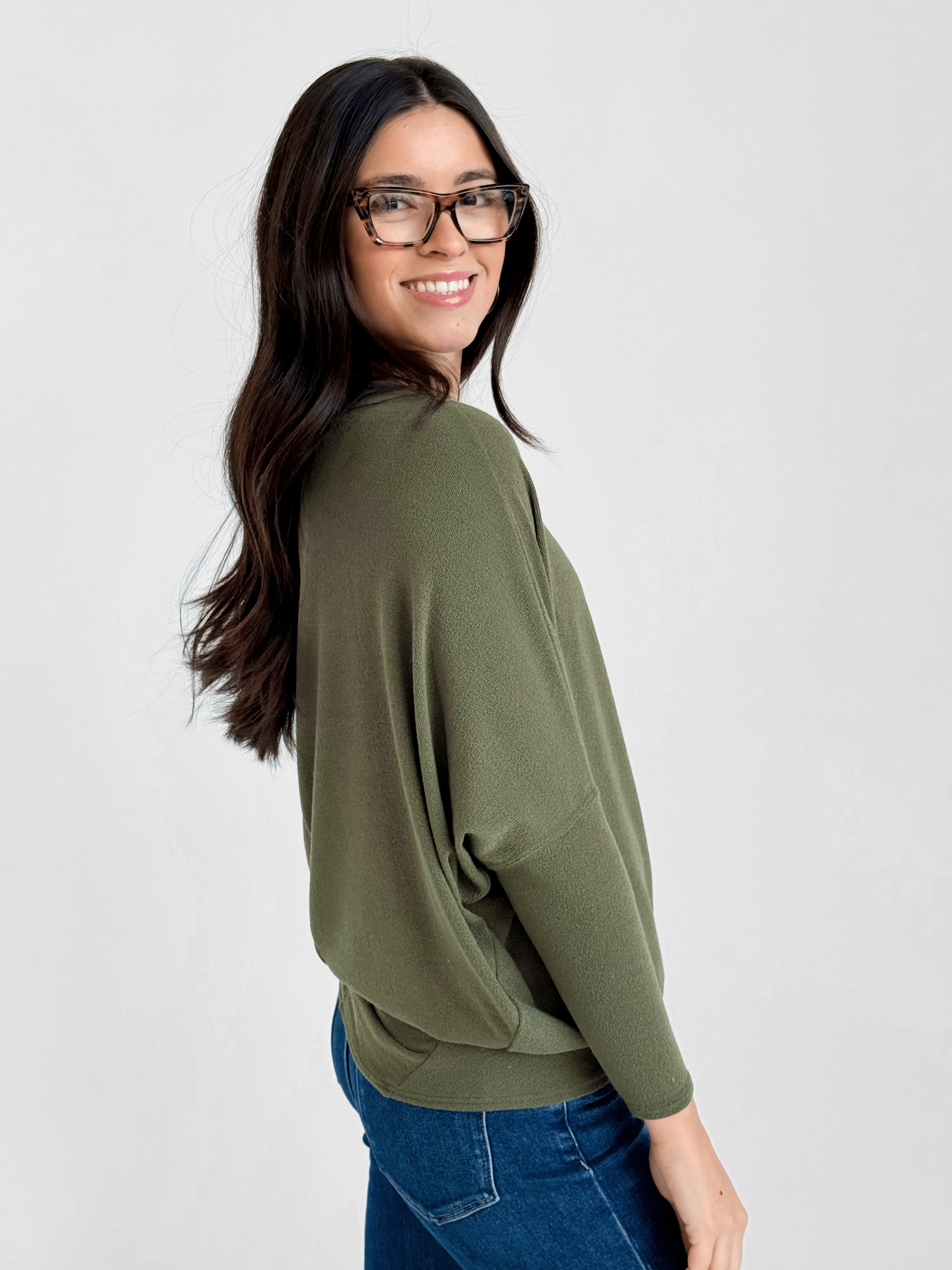 Favorite Comfy Tunic - LIVE OLIVE - willows clothing L/S Shirt