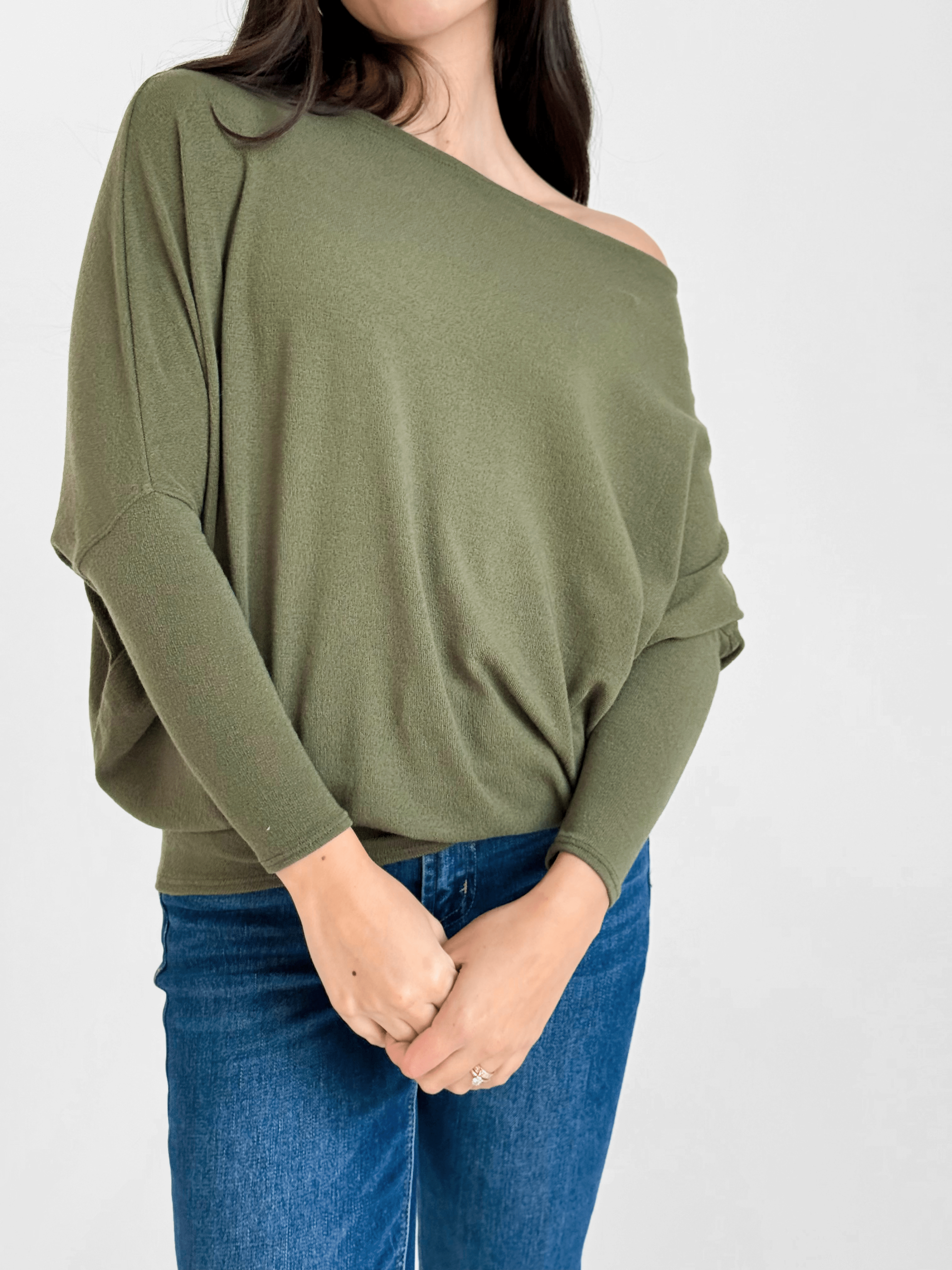 Favorite Comfy Tunic - LIVE OLIVE - willows clothing L/S Shirt