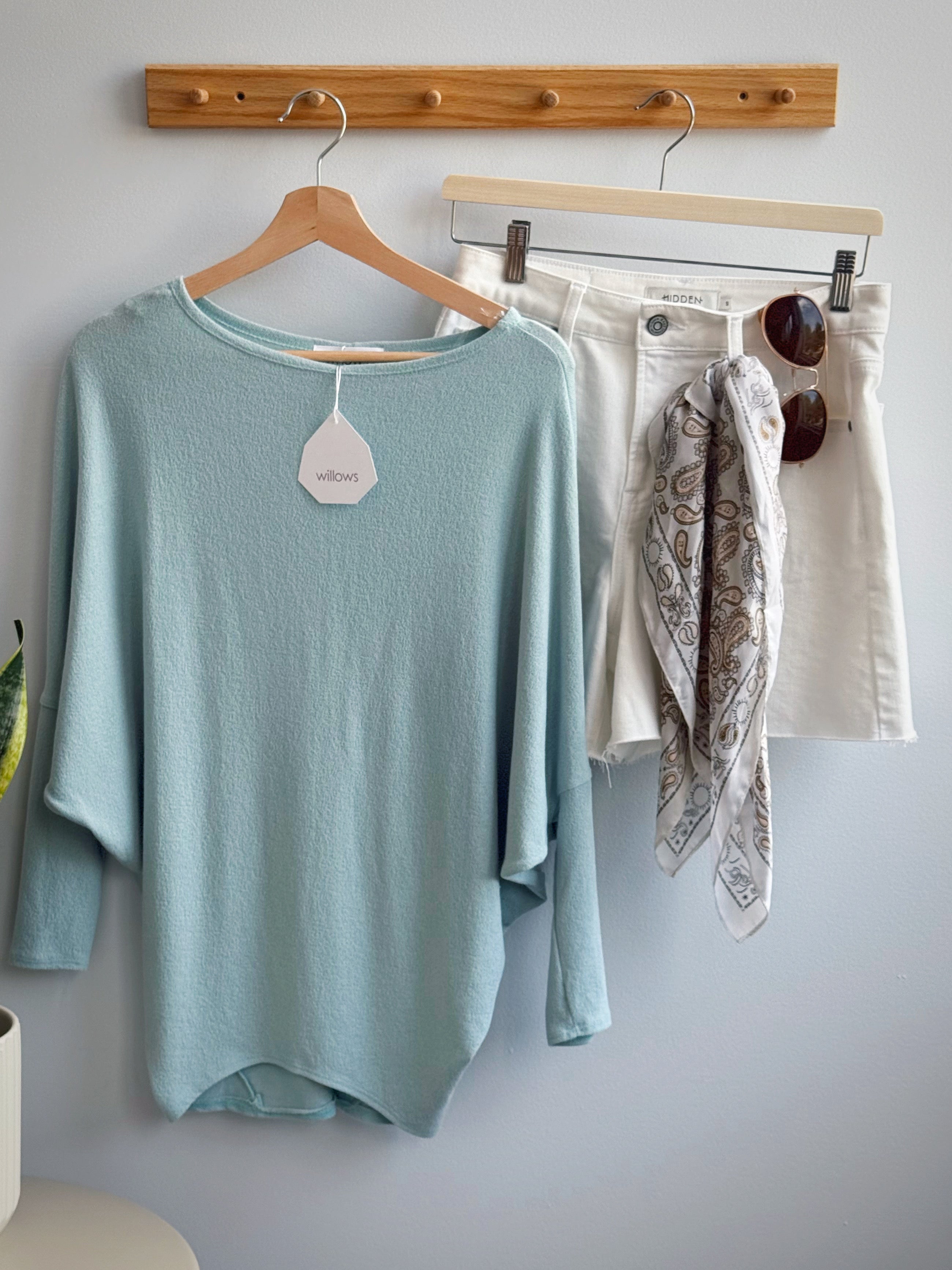 Favorite Comfy Tunic - MINT - willows clothing L/S SHIRT