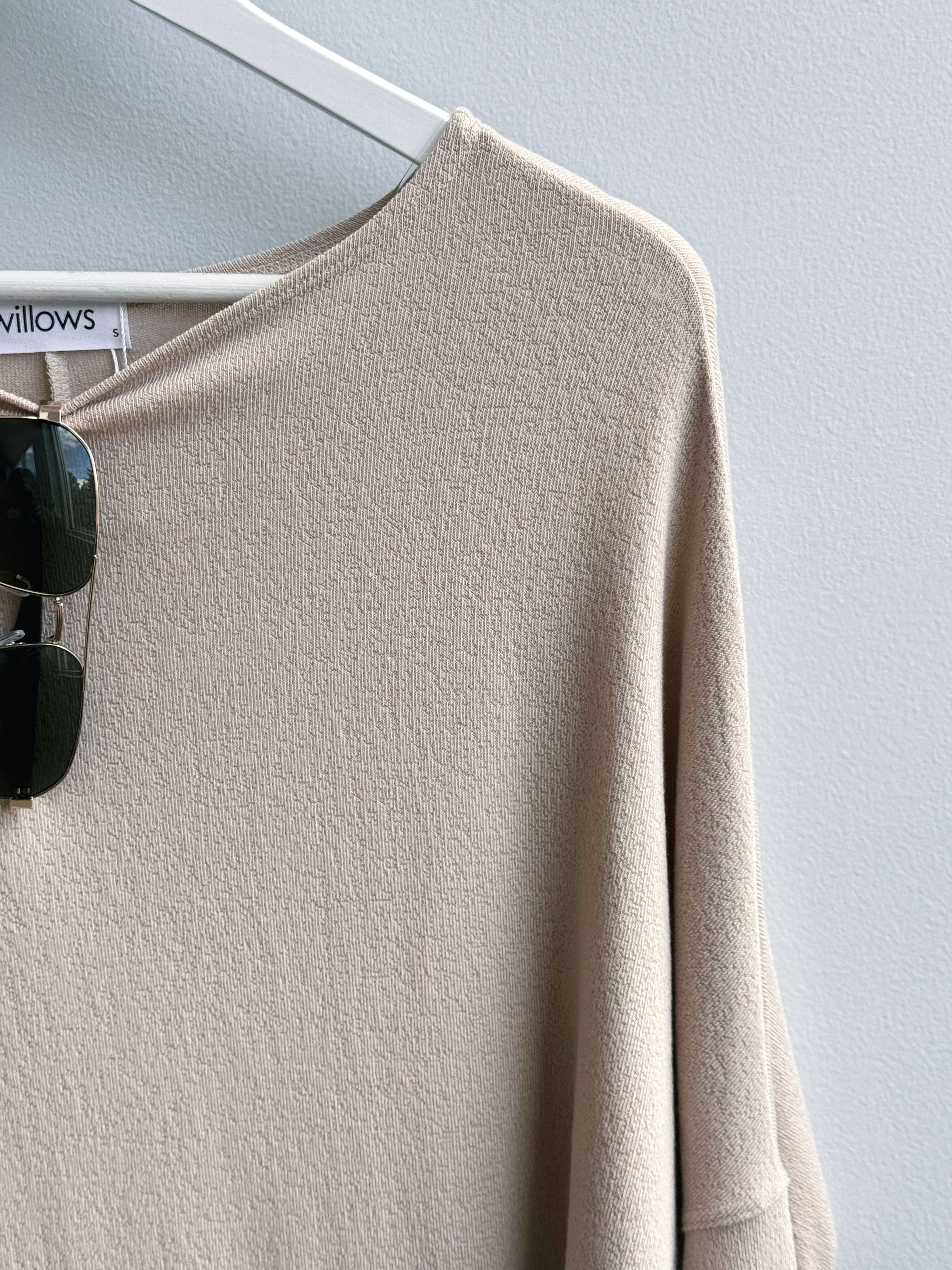Favorite Comfy Tunic - TAUPE - willows clothing L/S Shirt