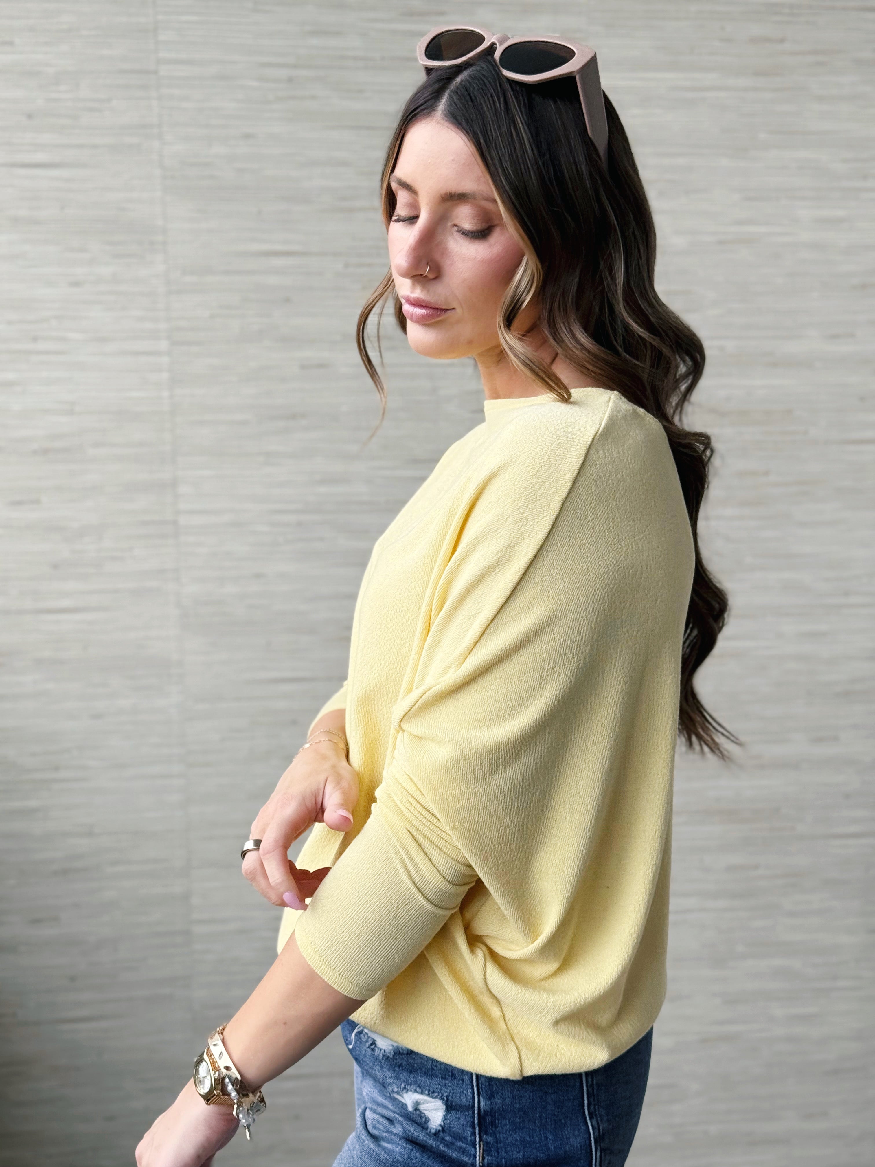 Favorite Comfy Tunic - YELLOW JASPER - willows clothing L/S SHIRT