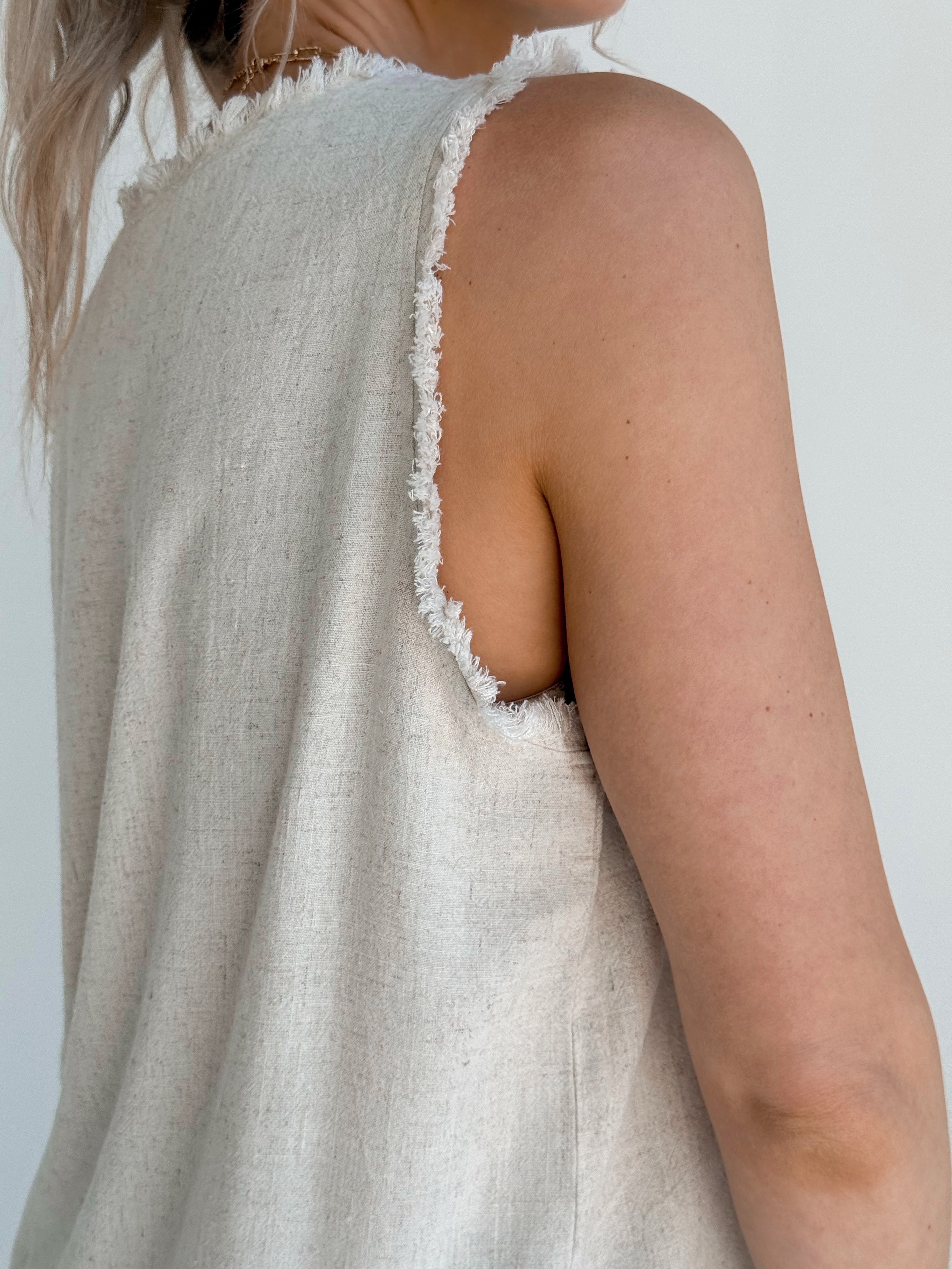 Field Of Days Tank - NATURAL - willows clothing TANK