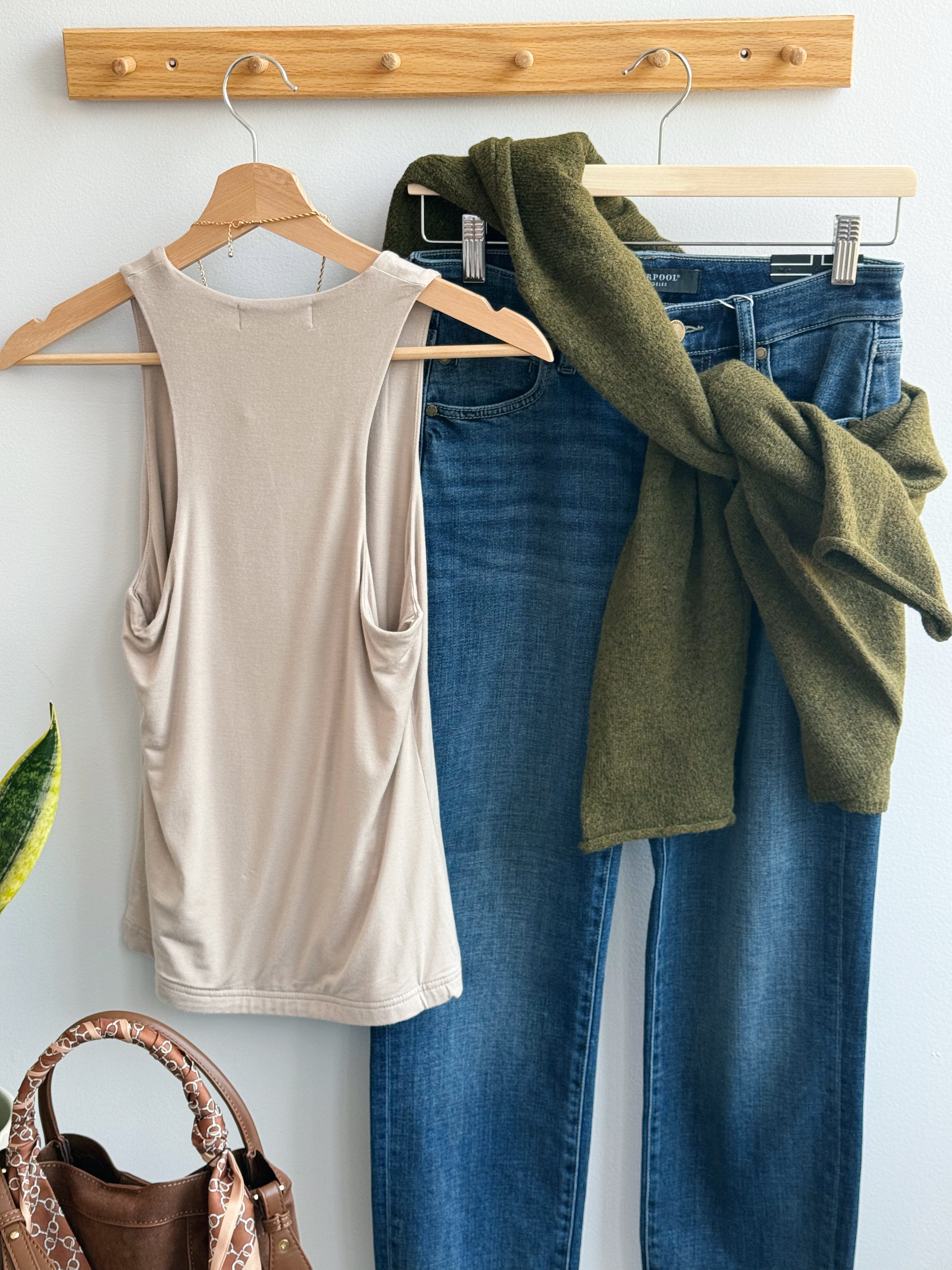 Final Touch High Neck Tank - FOG - willows clothing TANK