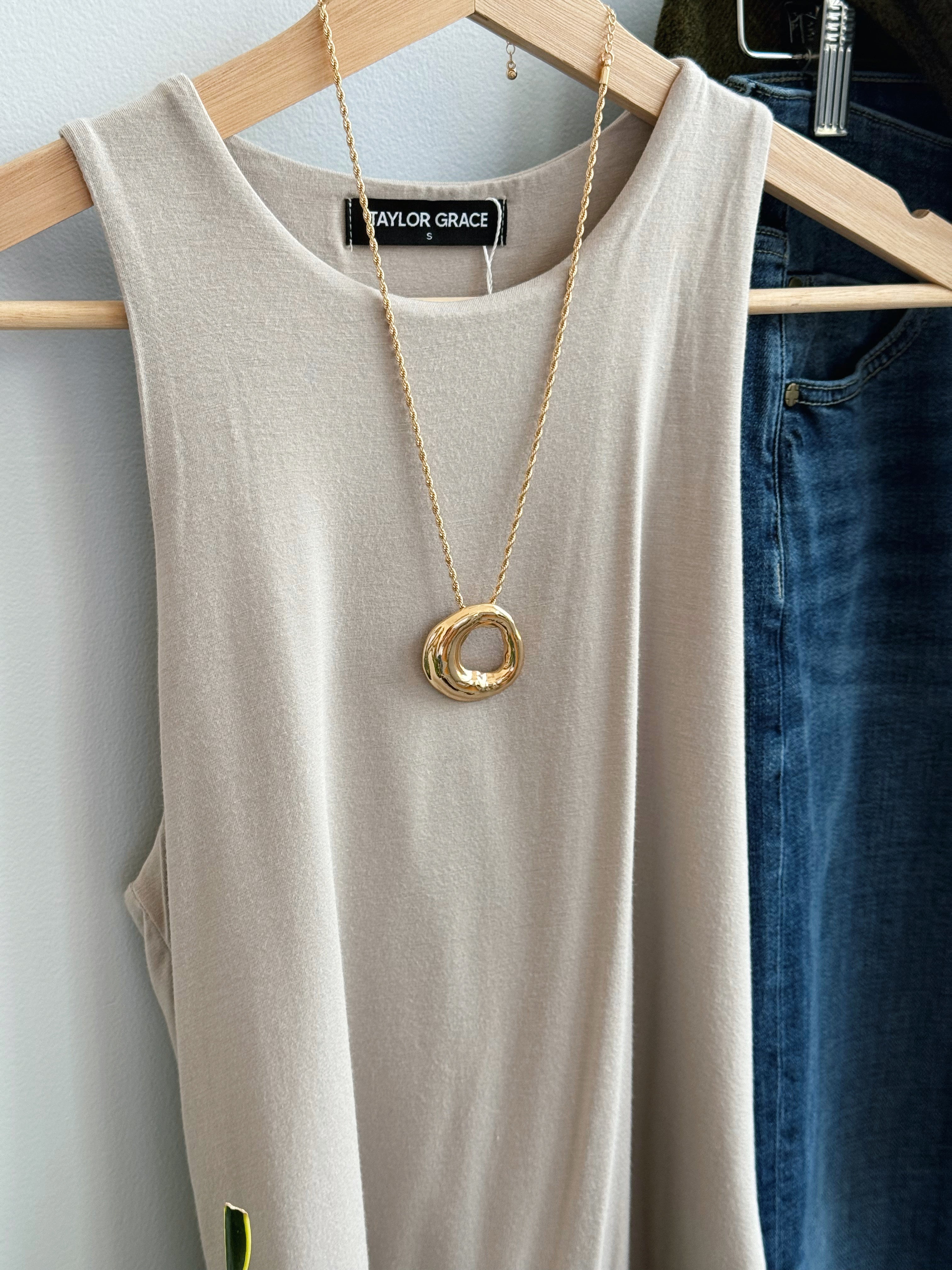 Final Touch High Neck Tank - FOG - willows clothing TANK