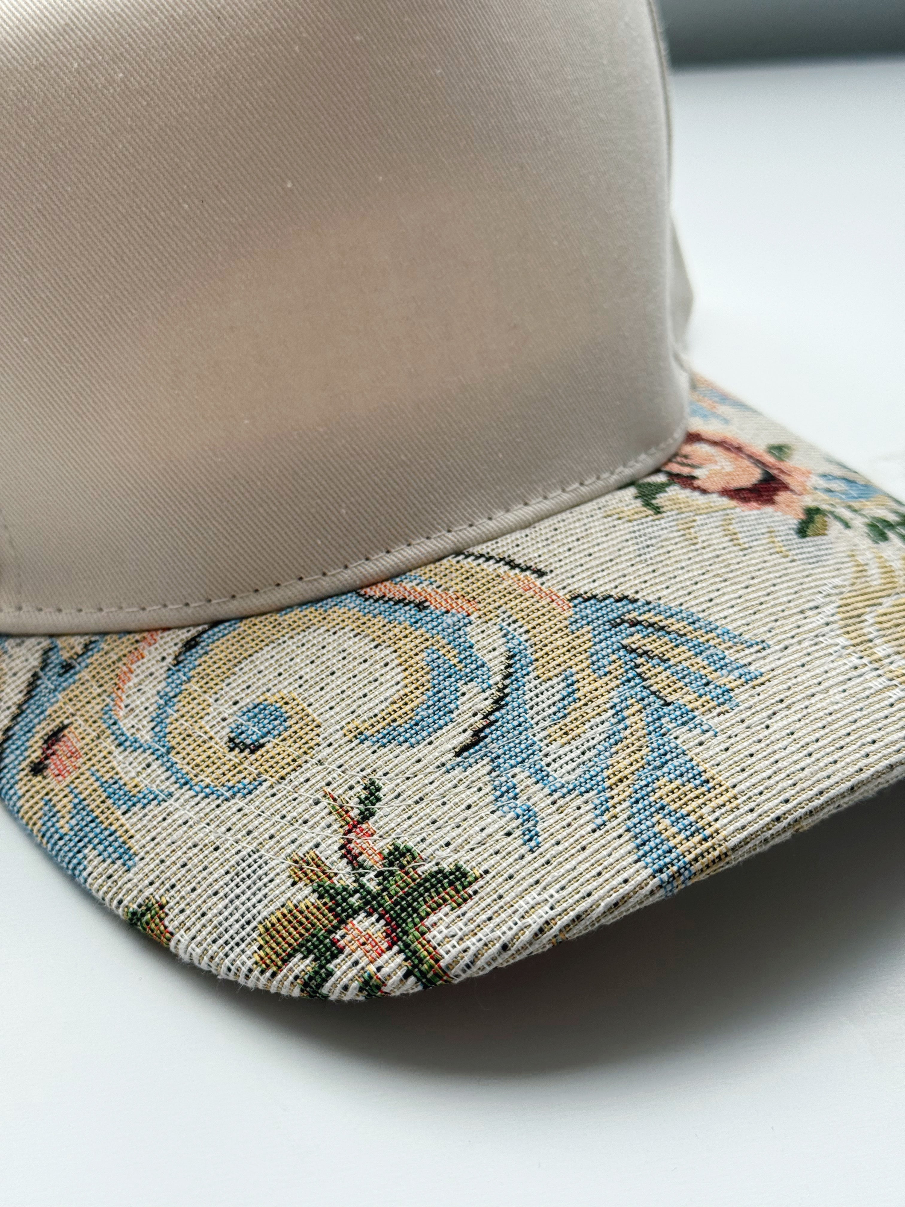 Floral Hat - BEIGE - willows clothing HAT