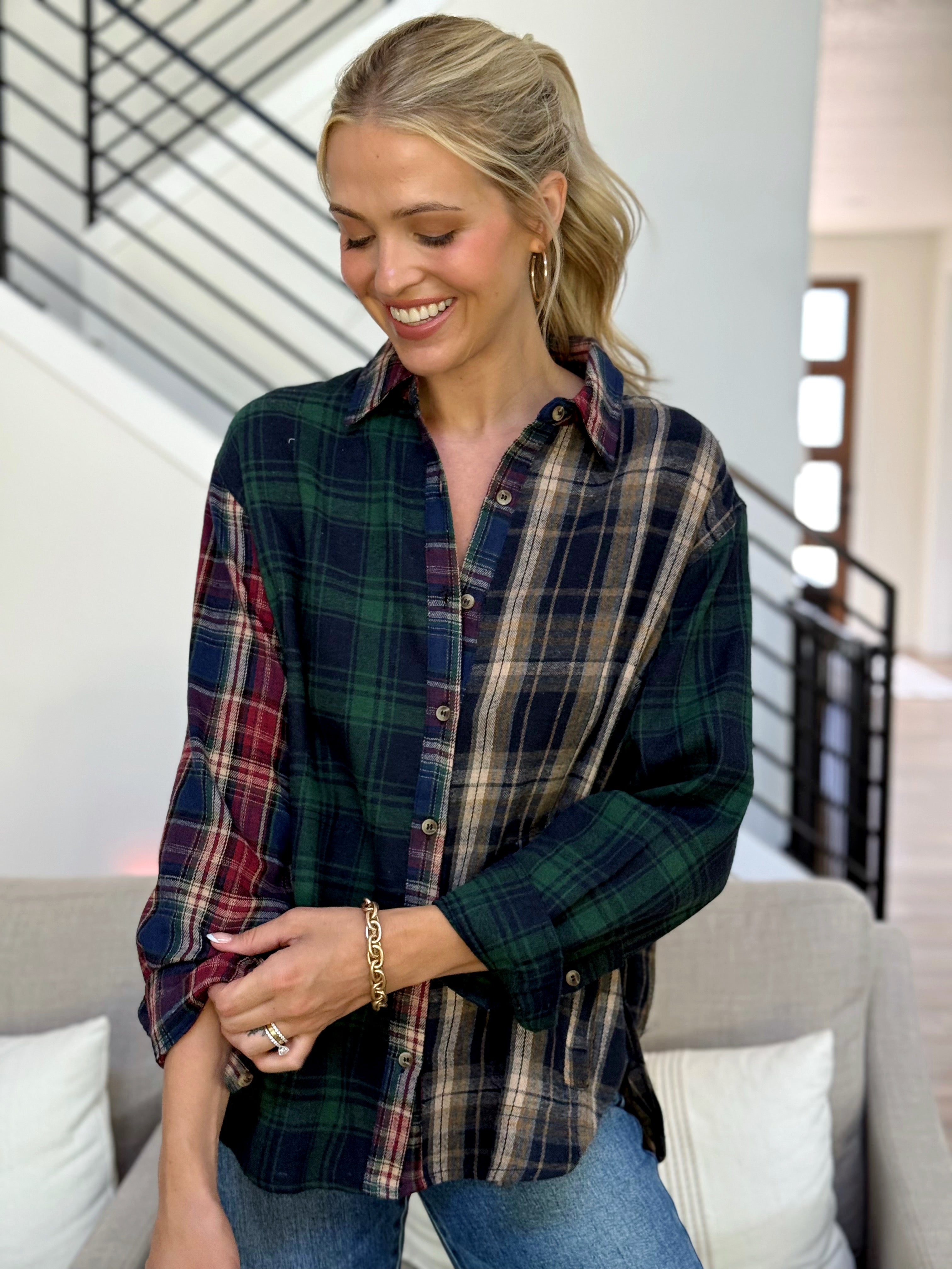 Frankie Top - NAVY - willows clothing L/S SHIRT
