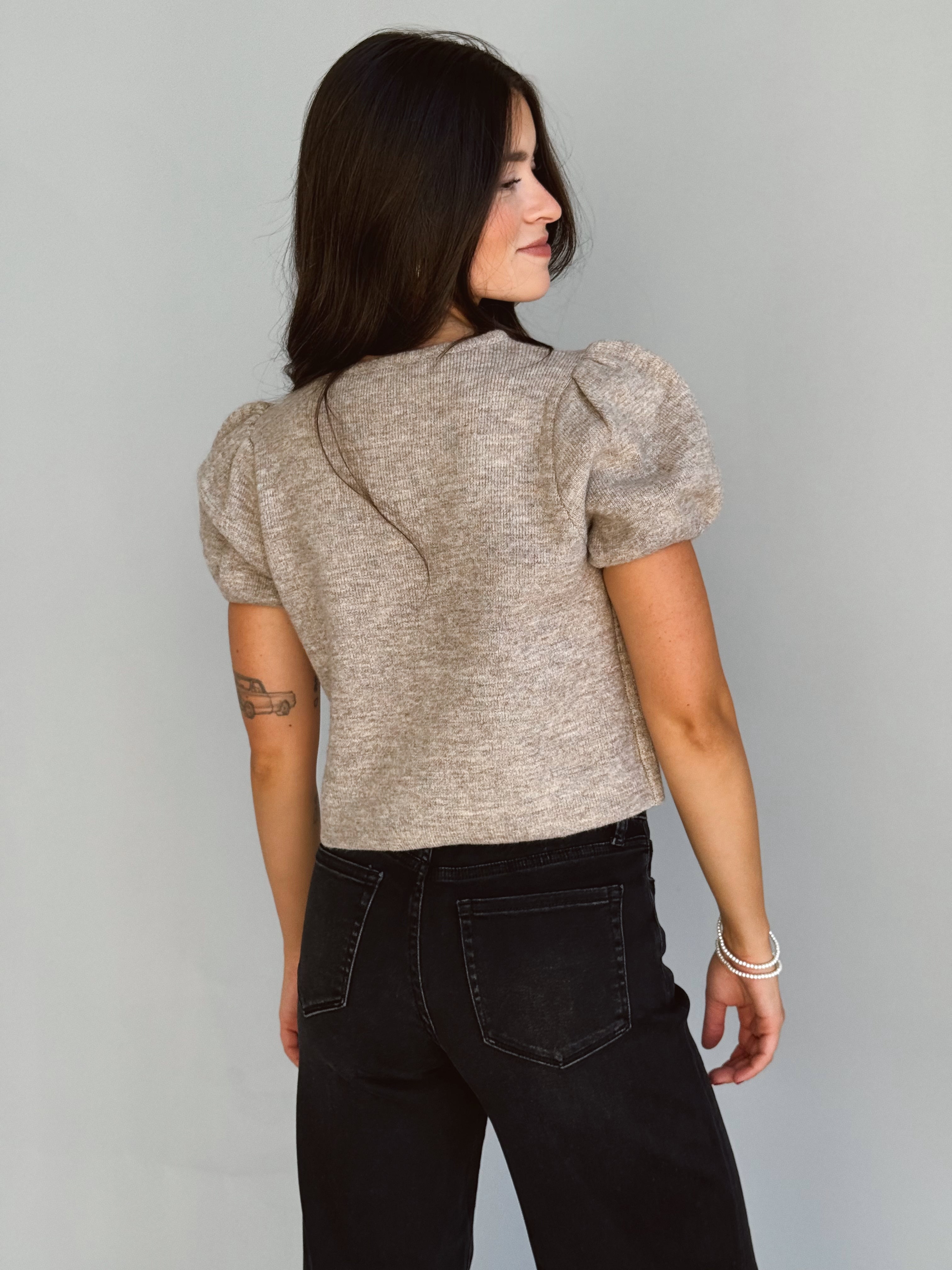 Frenchie Cardigan - MOCHA - willows clothing Cardigan