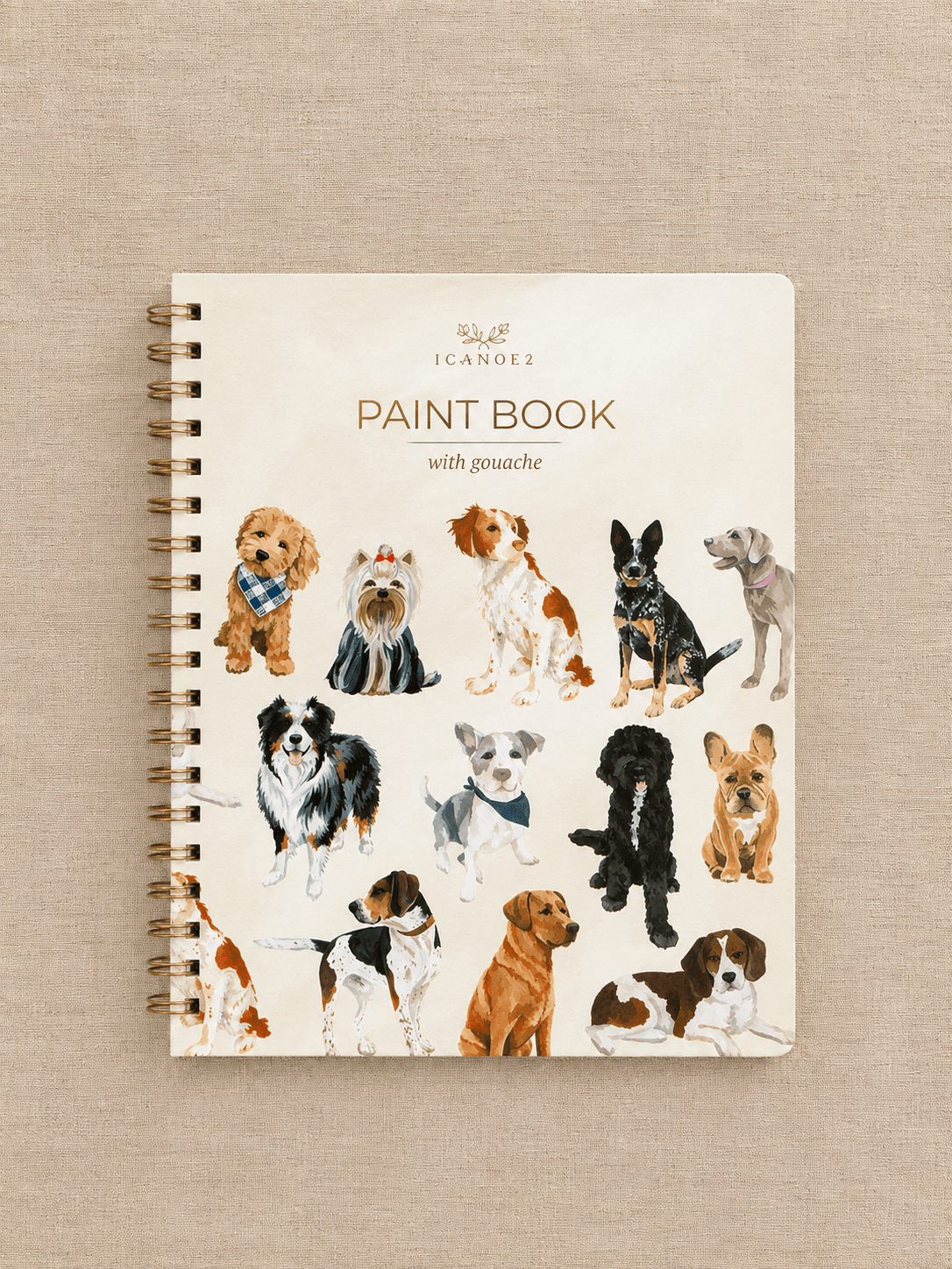 Furry Friends Dogs Learn-To-Paint Gouache Paint Book - willows clothing Books