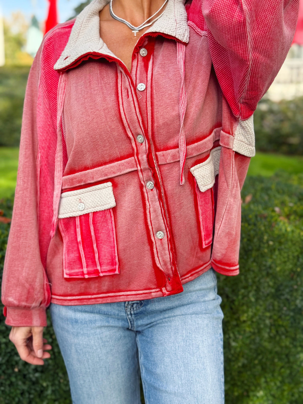 Gala Sweatshirt - CRIMSON RED - willows clothing SWEATSHIRT