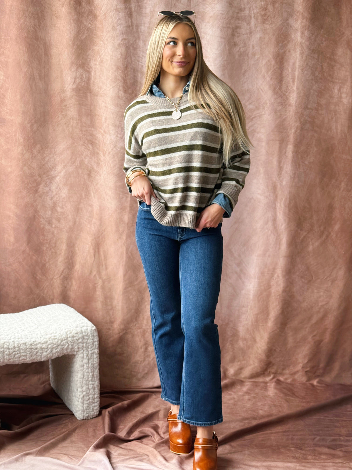Garden Girl Sweater - MUSHROOM - willows clothing SWEATER