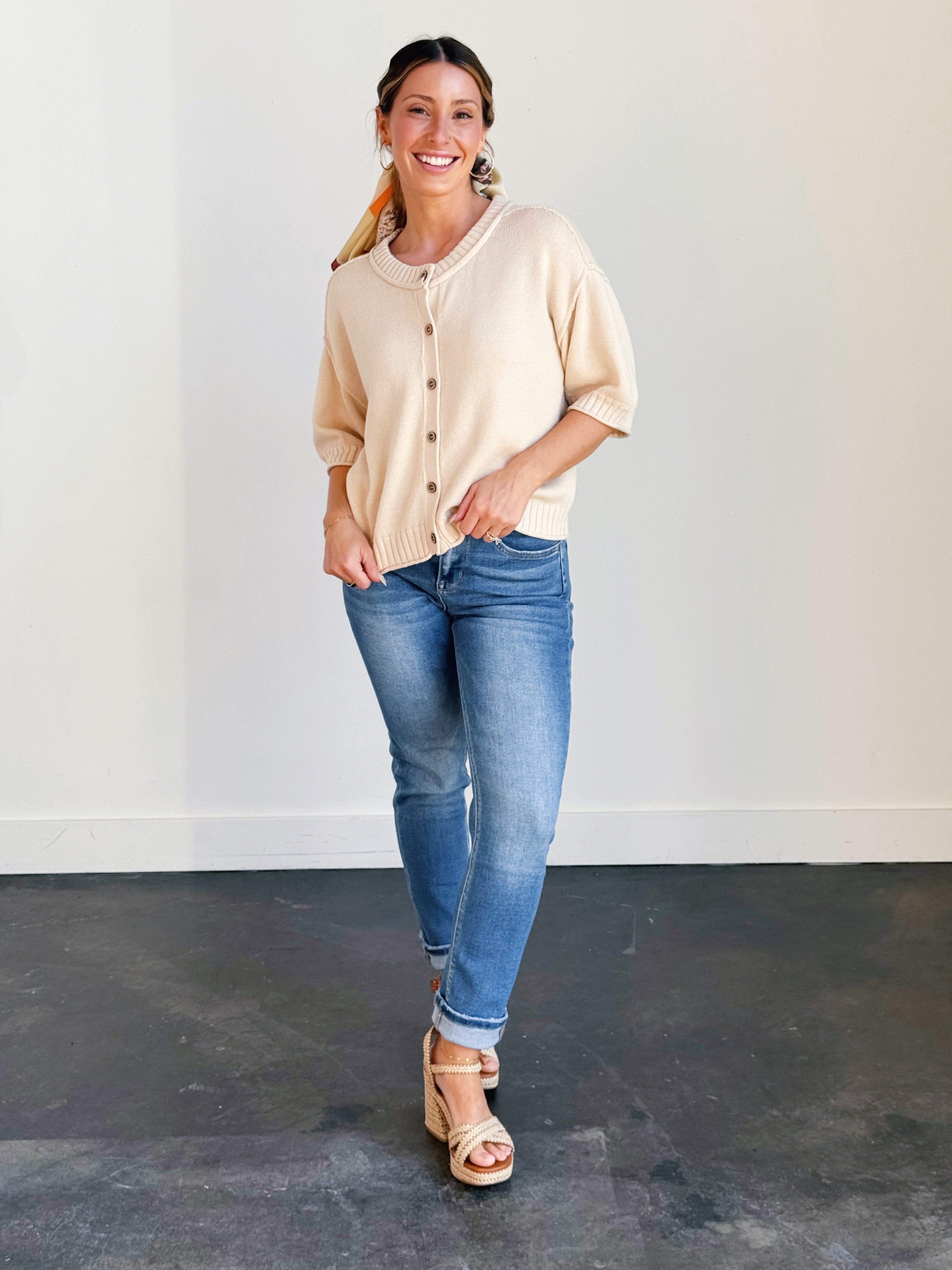 Genova Cardigan - NATURAL - willows clothing SWEATER