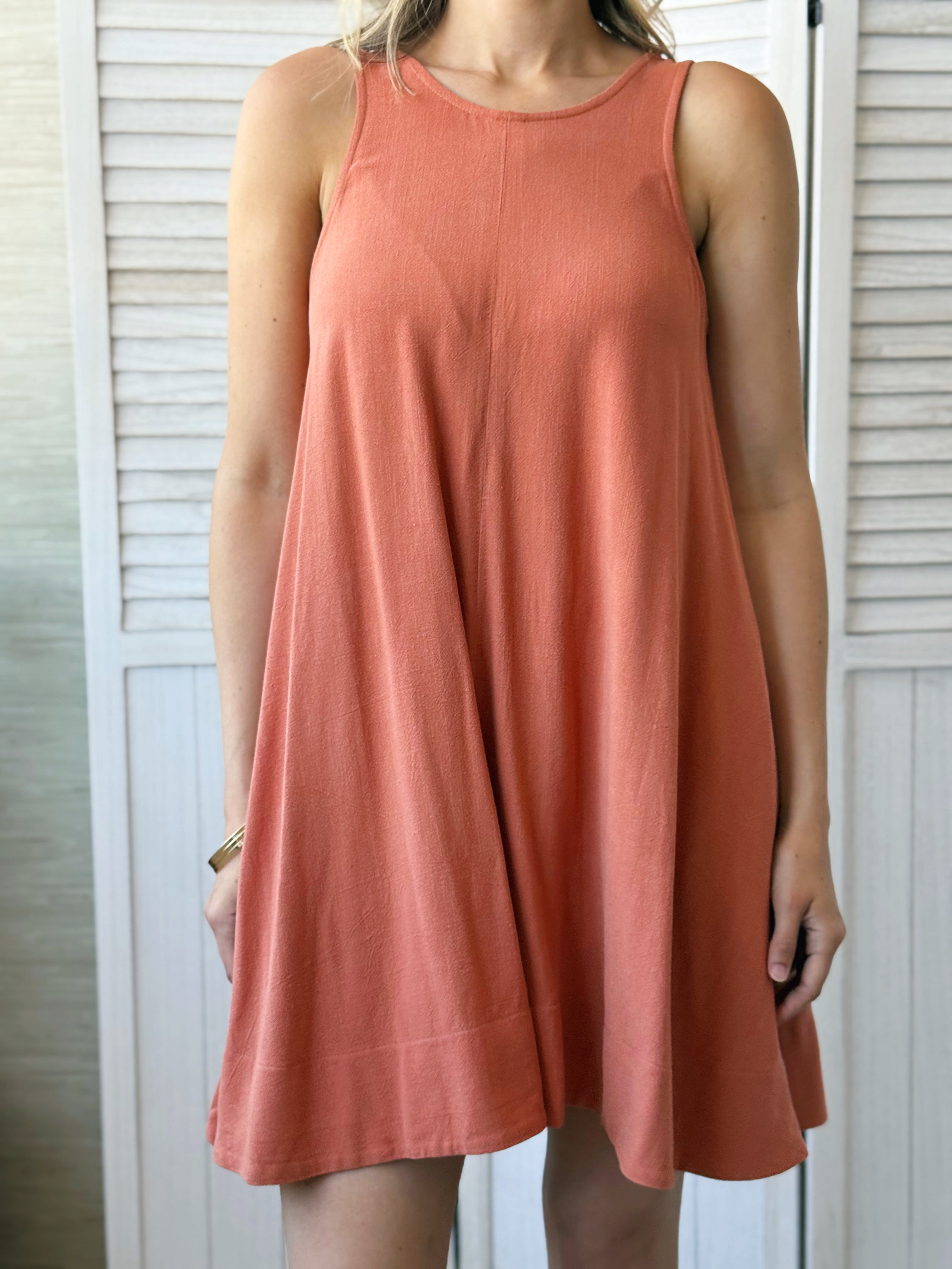 Georgia Dress - TERRACOTTA - willows clothing SHORT DRESS