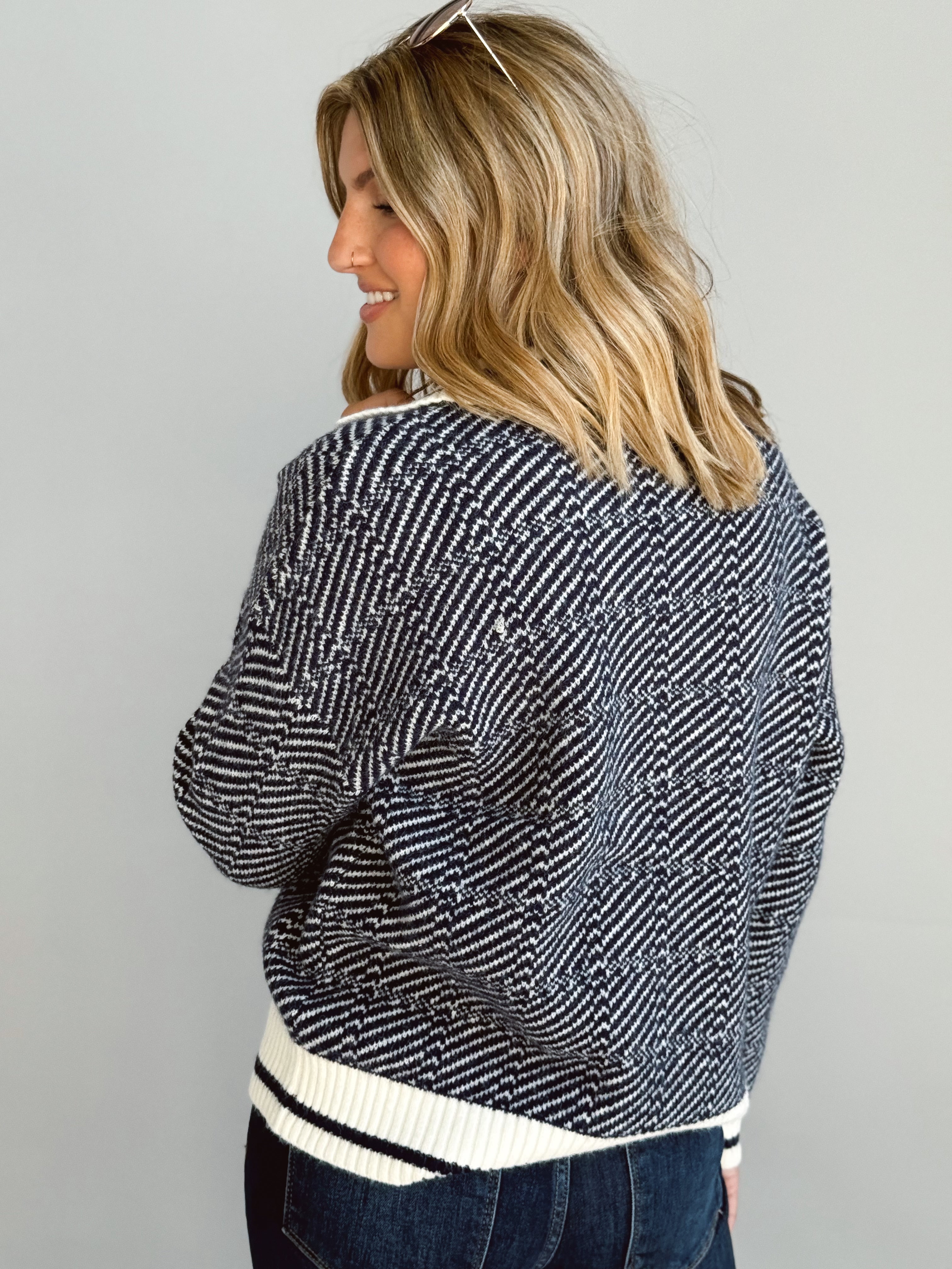 Gilbert Sweater - NAVY - willows clothing SWEATER