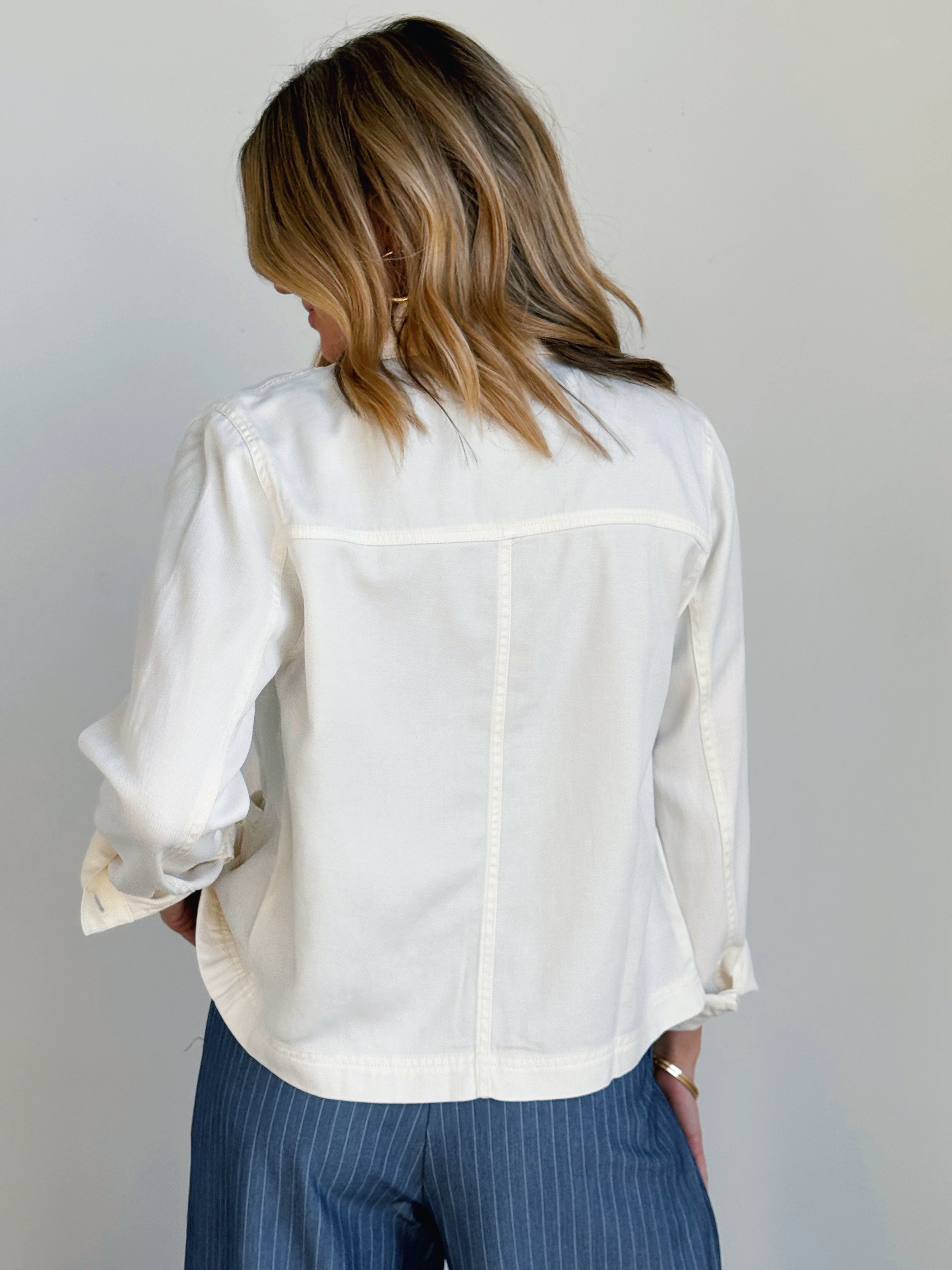 Gina Jacket - IVORY - willows clothing JACKET
