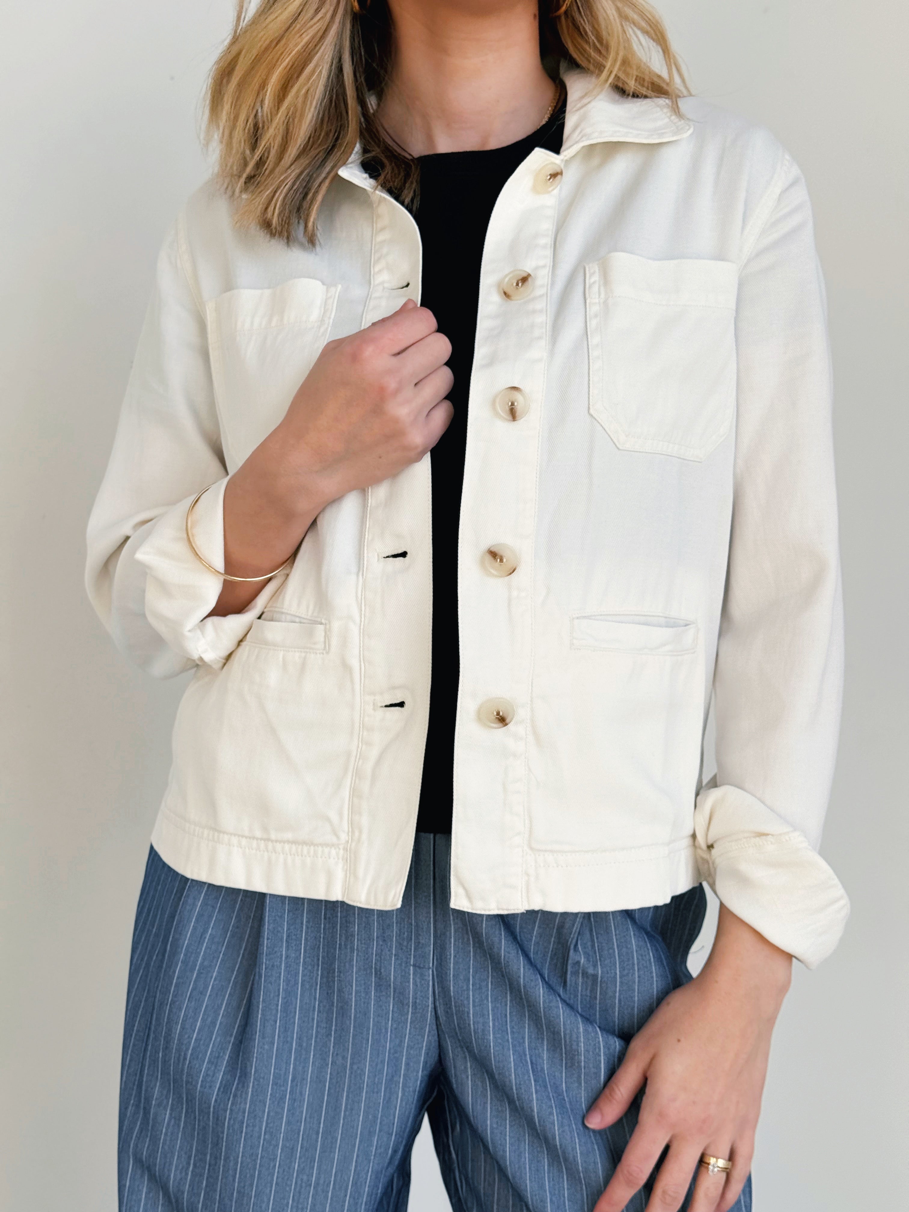 Gina Jacket - IVORY - willows clothing JACKET