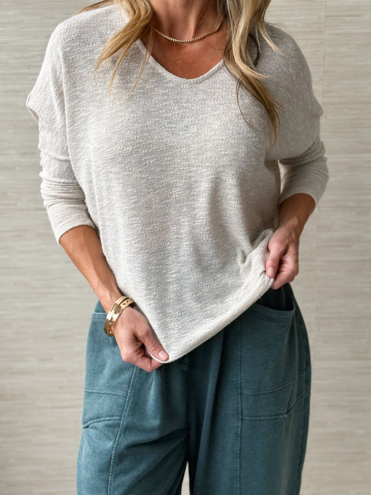 Go Anywhere Tunic - OAT - willows clothing L/S SHIRT