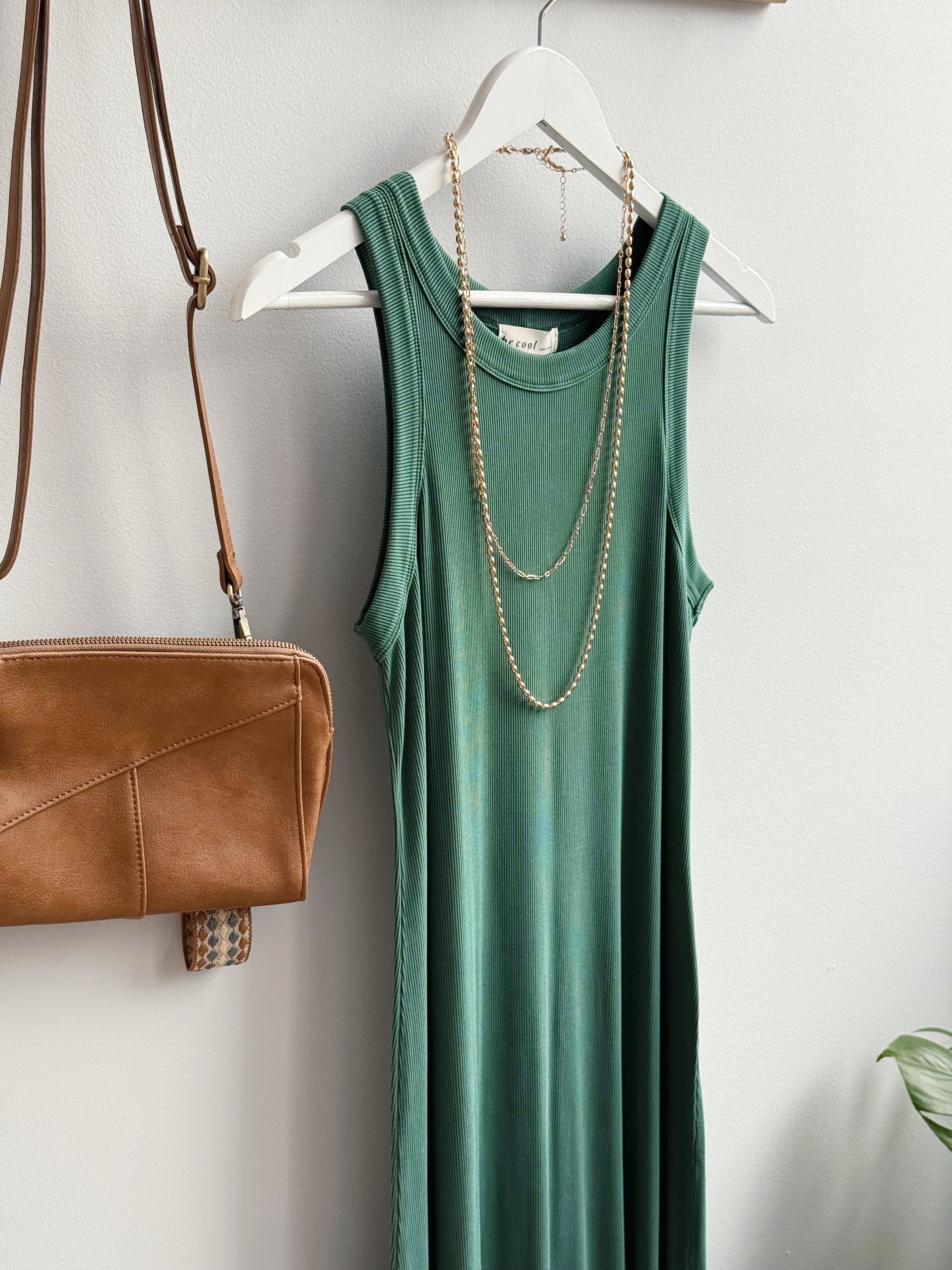 Go - To Tank Dress - HUNTER - willows clothing SHORT DRESS