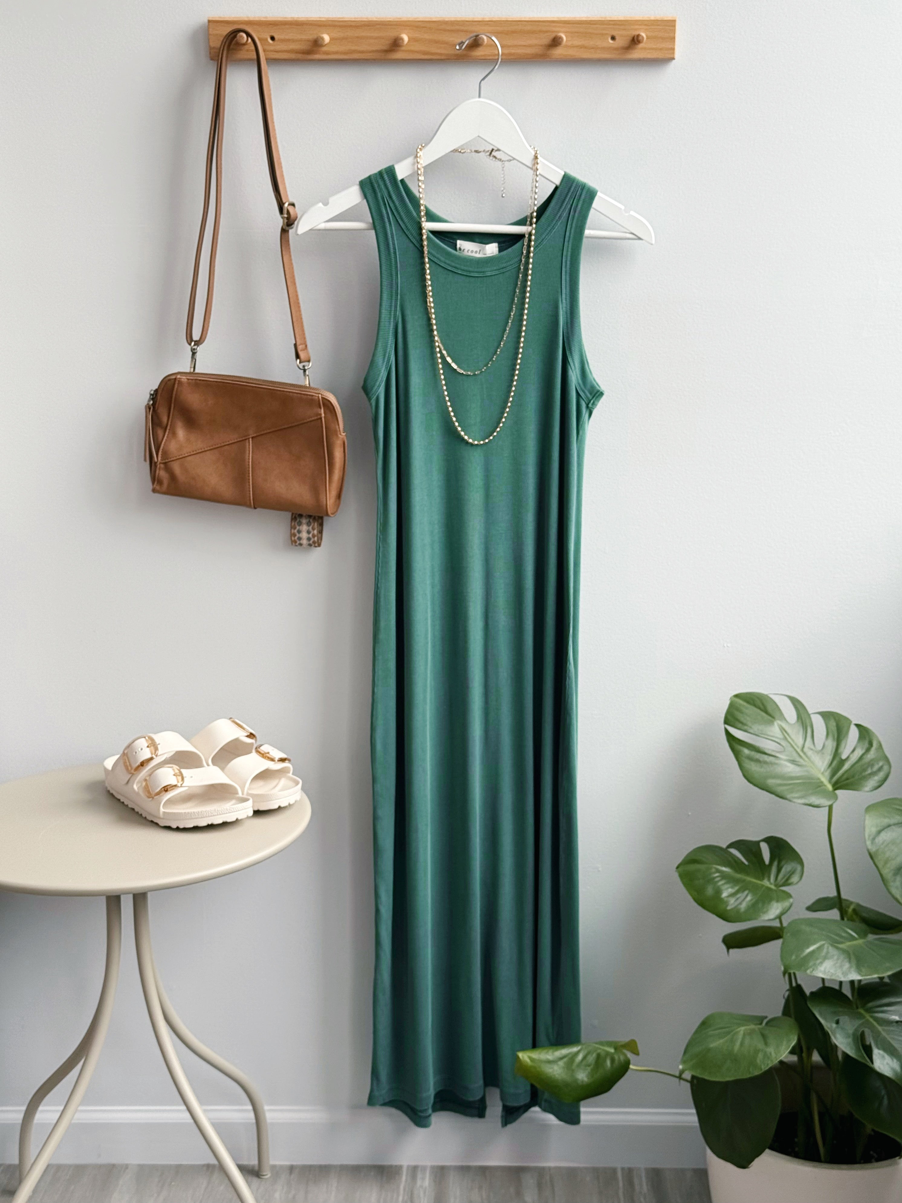 Go - To Tank Dress - HUNTER - willows clothing SHORT DRESS