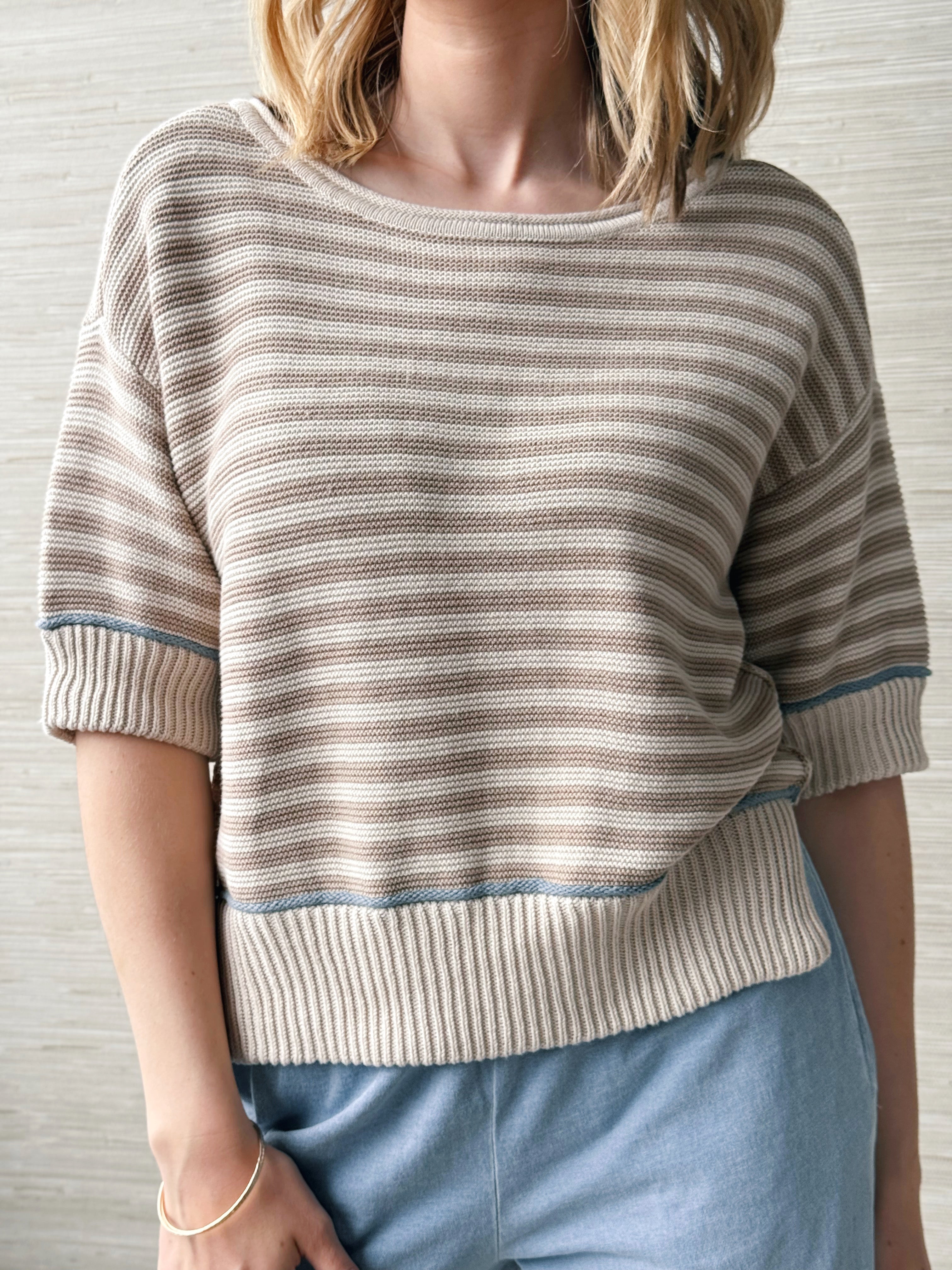 Golden Coast Sweater - KHAKI - willows clothing SWEATER