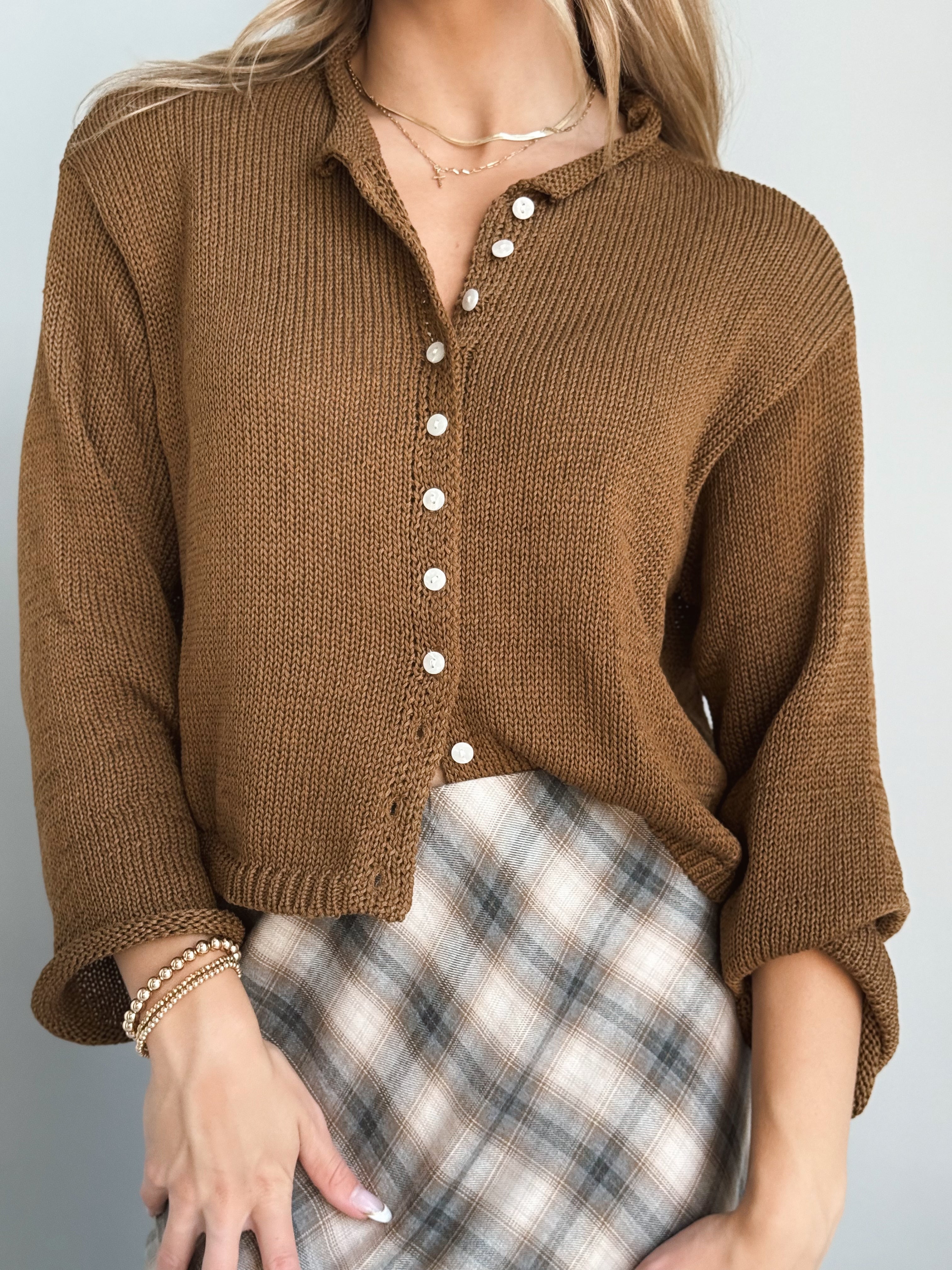Gracyn Cardigan - MOCHA - willows clothing Cardigan