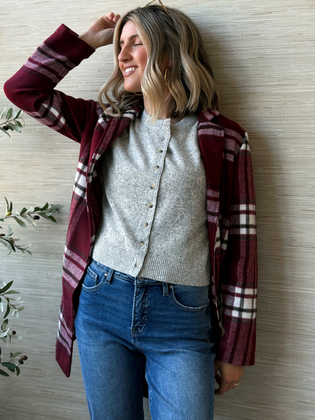 Hallmark Movie Jacket- BURGUNDY - willows clothing JACKET