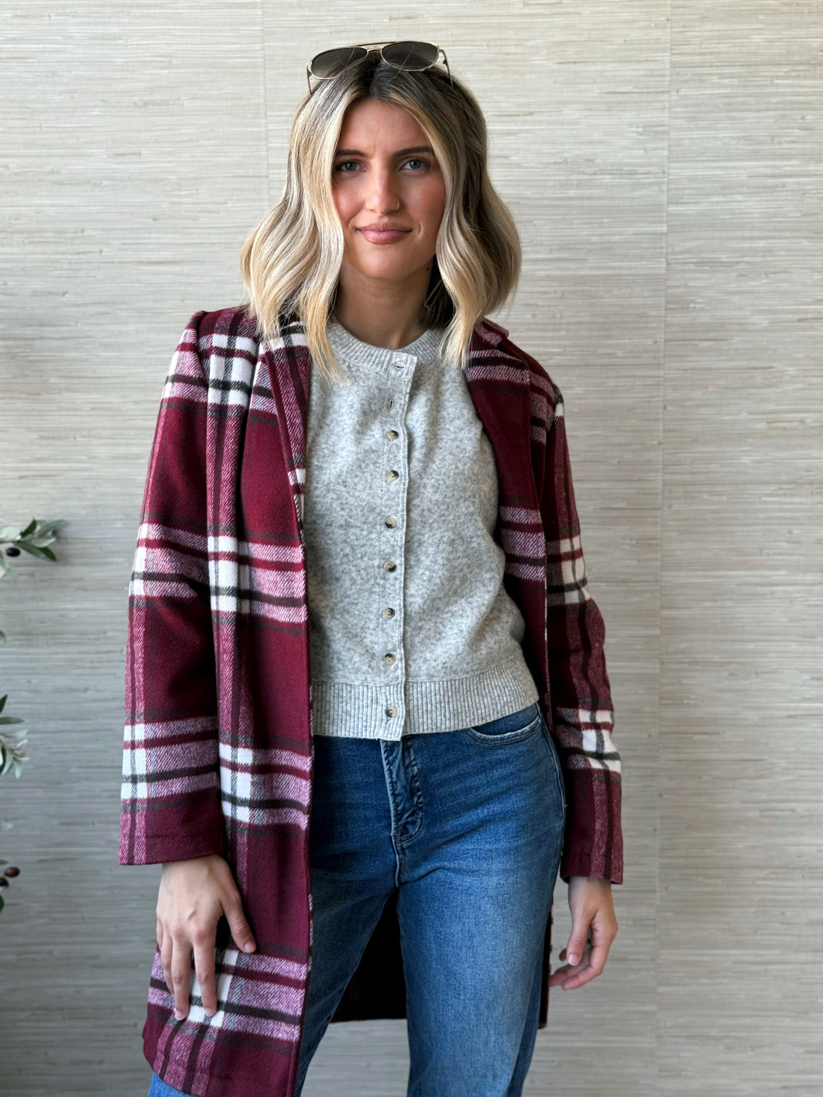 Hallmark Movie Jacket- BURGUNDY - willows clothing JACKET